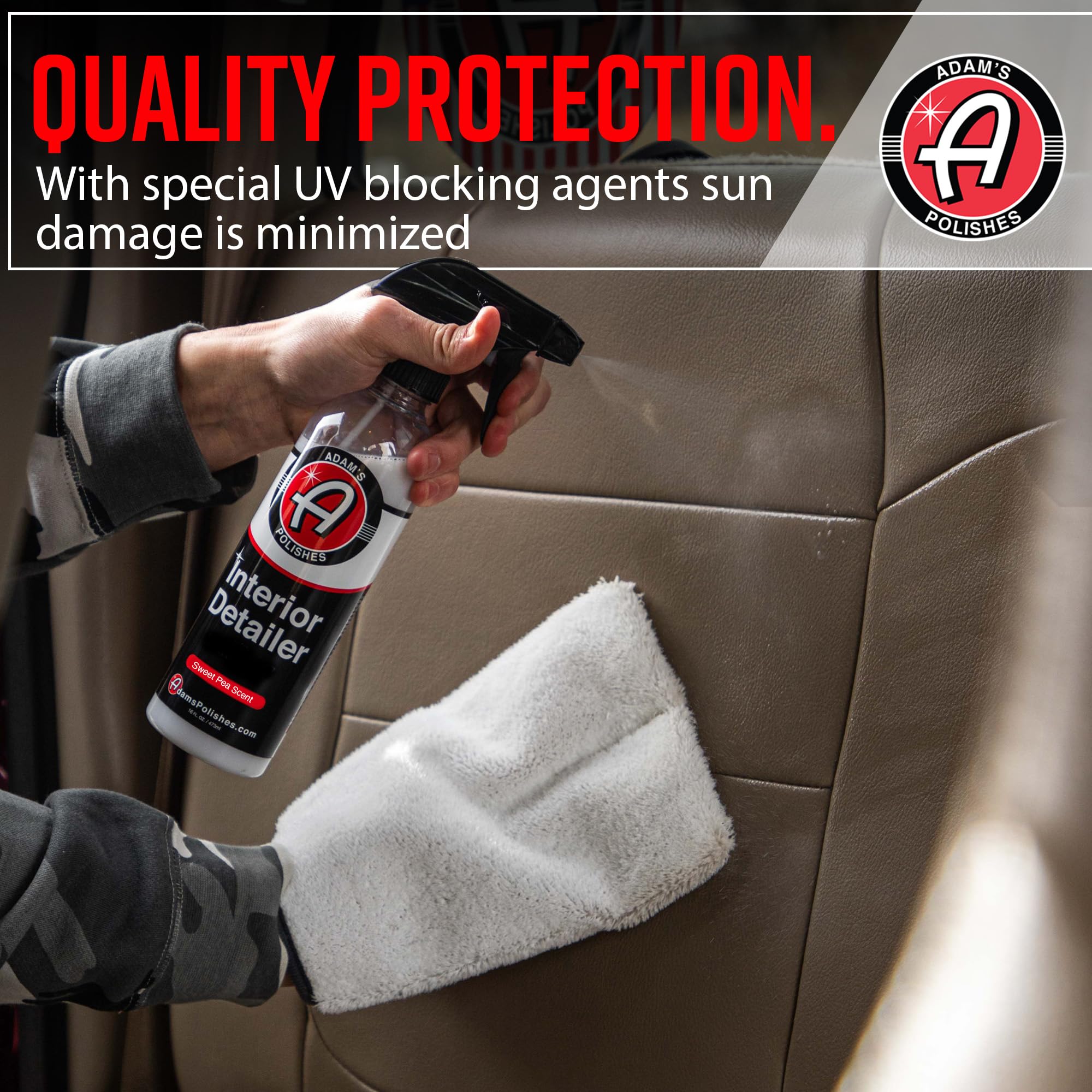 Adam's Interior Detailer Gallon (Sweet Pea) - Total Car Interior Cleaner, Protectant & Dressing, All Purpose Cleaner & Leather Conditioner - Vinyl, Dashboard, Screen, Seat Cleaner & More - Image 4