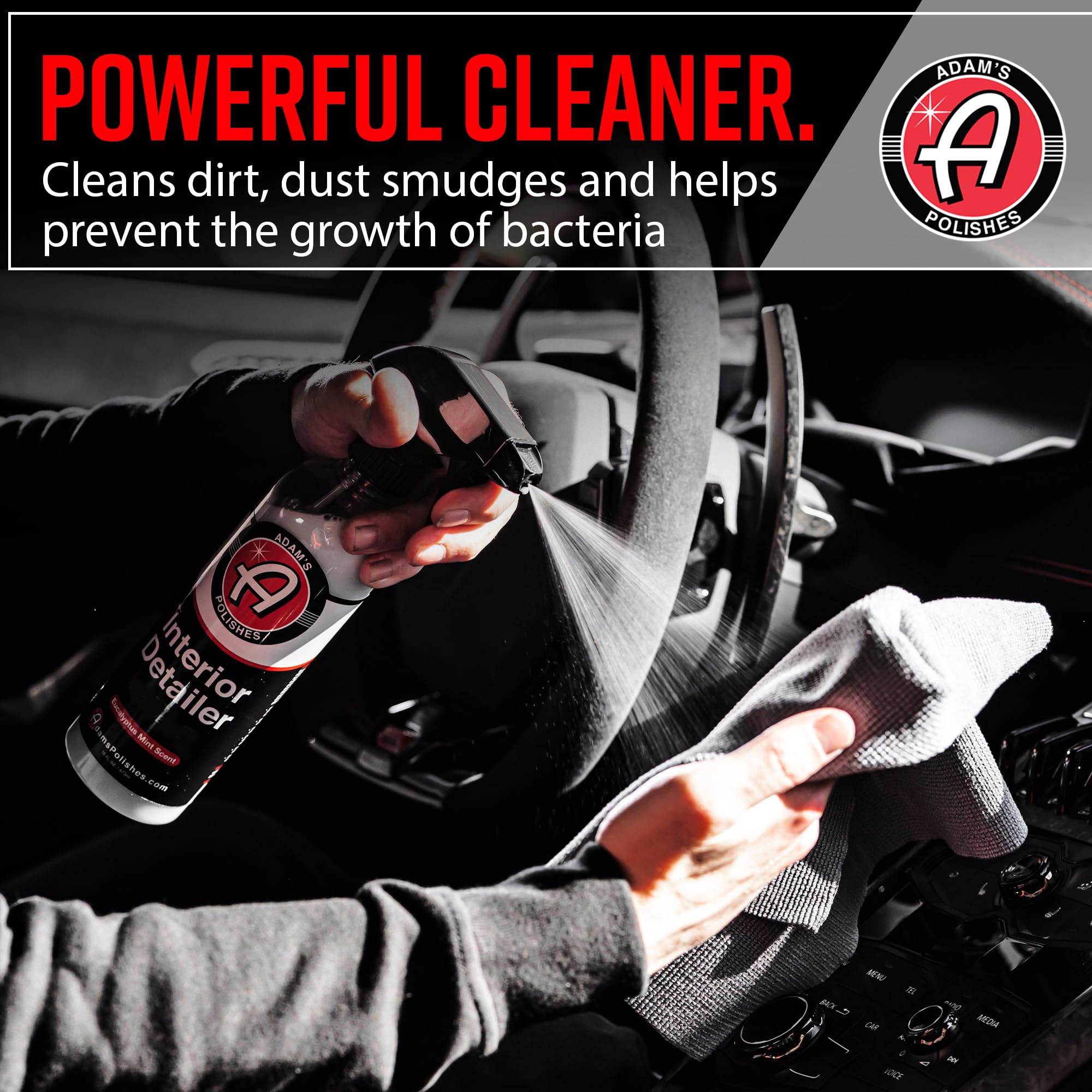 Adam's Polishes Interior Detailer 16oz - Total Car Interior Cleaner, Protectant & Dressing, All Purpose Cleaner & Leather Conditioner, Vinyl, Dashboard, Screen, Seat Cleaner & More - Image 4