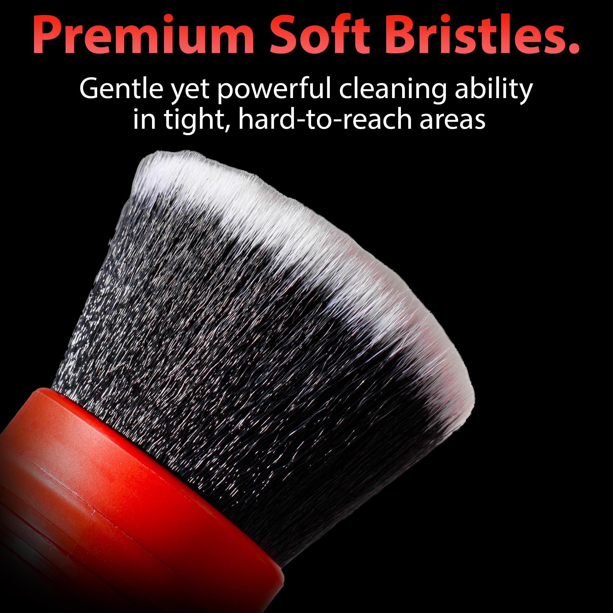 Adam's Polishes Large Multi-Purpose Detailing Brush Car Cleaning Brush Nylon Soft Bristles for Dusting or Scrubbing Interior & Delicate Surfaces, Screens, Seats, Leather, Vinyl, & More - Image 3