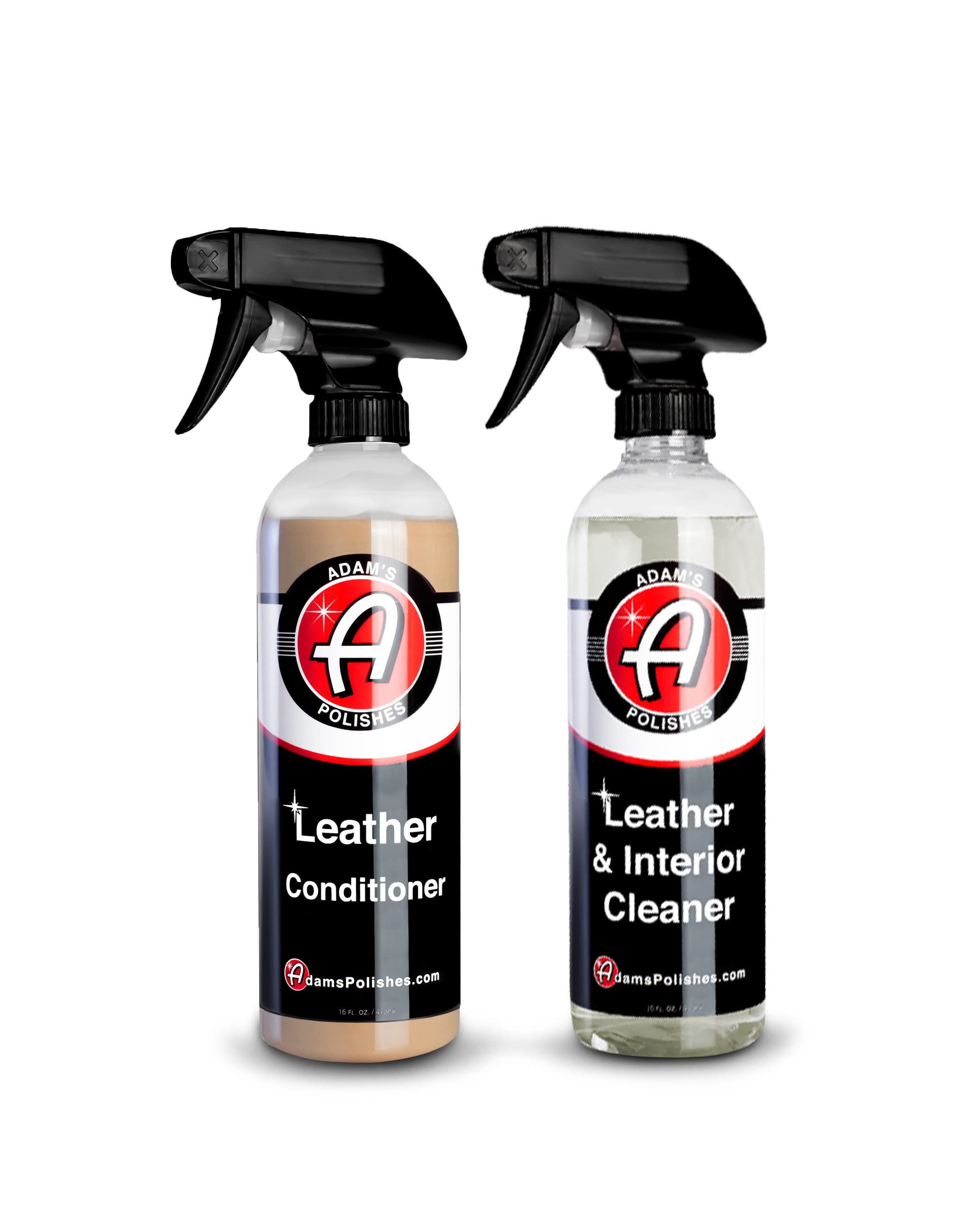 Adam's Polishes Leather Care Kit - Leather Cleaner & Conditioner Car Cleaning Supplies | UV Protection for Interior Accessories Steering Wheel Seat Dash Vinyl Shoe Polish Jacket