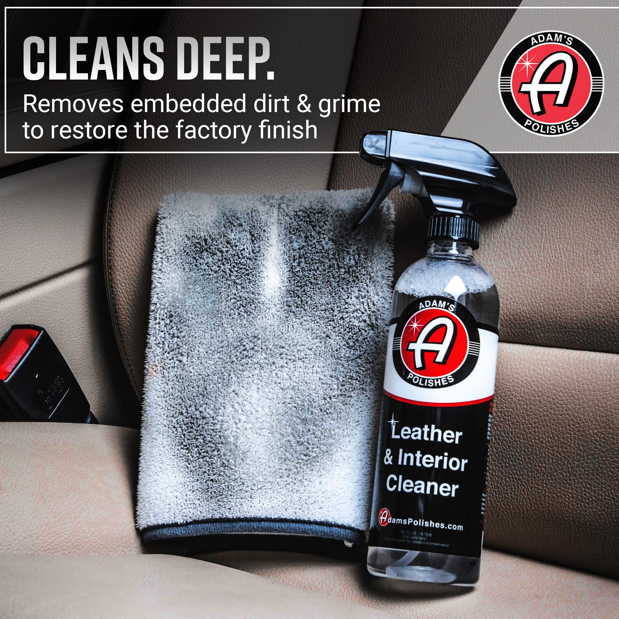 Adam's Polishes Leather Care Kit - Leather Cleaner & Conditioner Car Cleaning Supplies | UV Protection for Interior Accessories Steering Wheel Seat Dash Vinyl Shoe Polish Jacket - Image 3