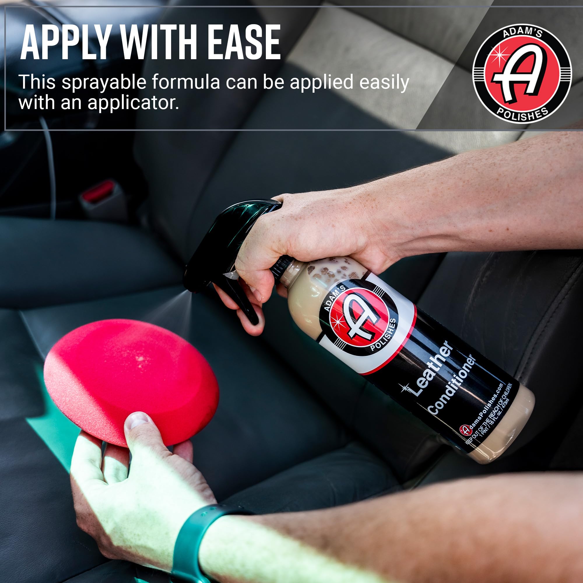 Adam's Polishes Leather Conditioner 16oz - Conditions Leather, Vinyl, and Plastic Interior Surfaces - Contains Premium UV Blockers for SPF 65 Protection - Long Lasting Protection - Image 3