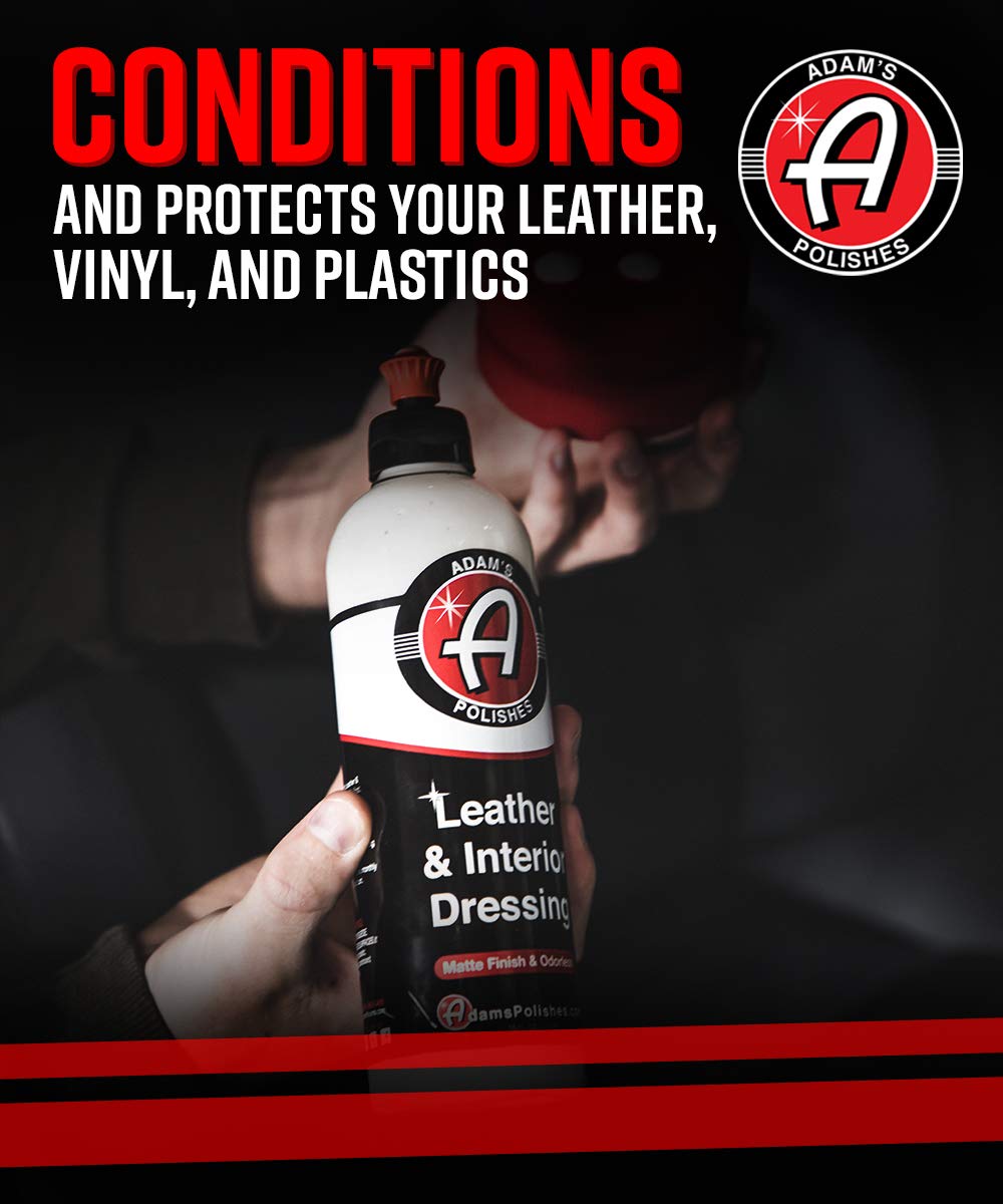 Adam's Polishes Leather & Interior Matte Finish Dressing - Conditions & Restores Leather, Vinyl, Plastic Interior Surfaces - Odorless, Long Lasting UV Protection That Improves Feel of Your Interior - Image 2