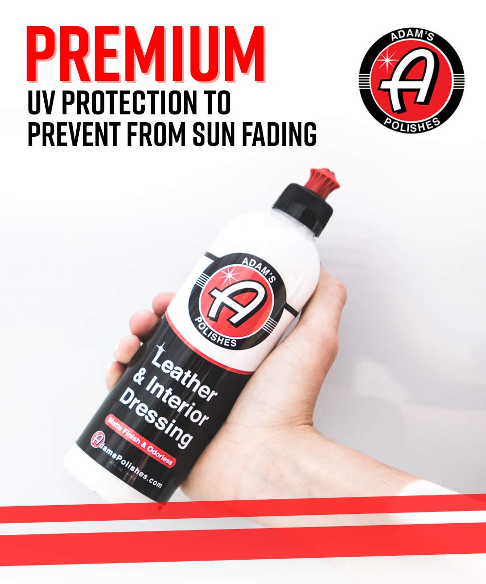 Adam's Polishes Leather & Interior Matte Finish Dressing - Conditions & Restores Leather, Vinyl, Plastic Interior Surfaces - Odorless, Long Lasting UV Protection That Improves Feel of Your Interior - Image 3