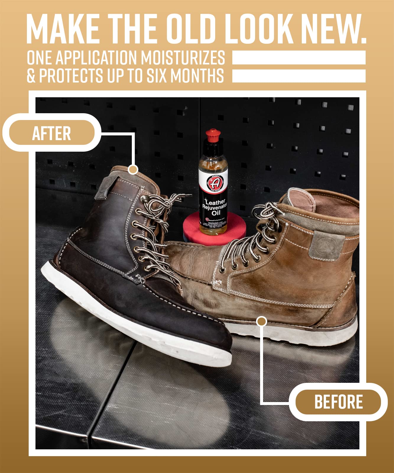 Adam's Polishes Leather Rejuvenator Oil (4oz) - Cleans, Hydrates, Protects All Leather Types, Colors, & Ages - Non Sticky, Non Greasy, & Non Silicone - Image 4