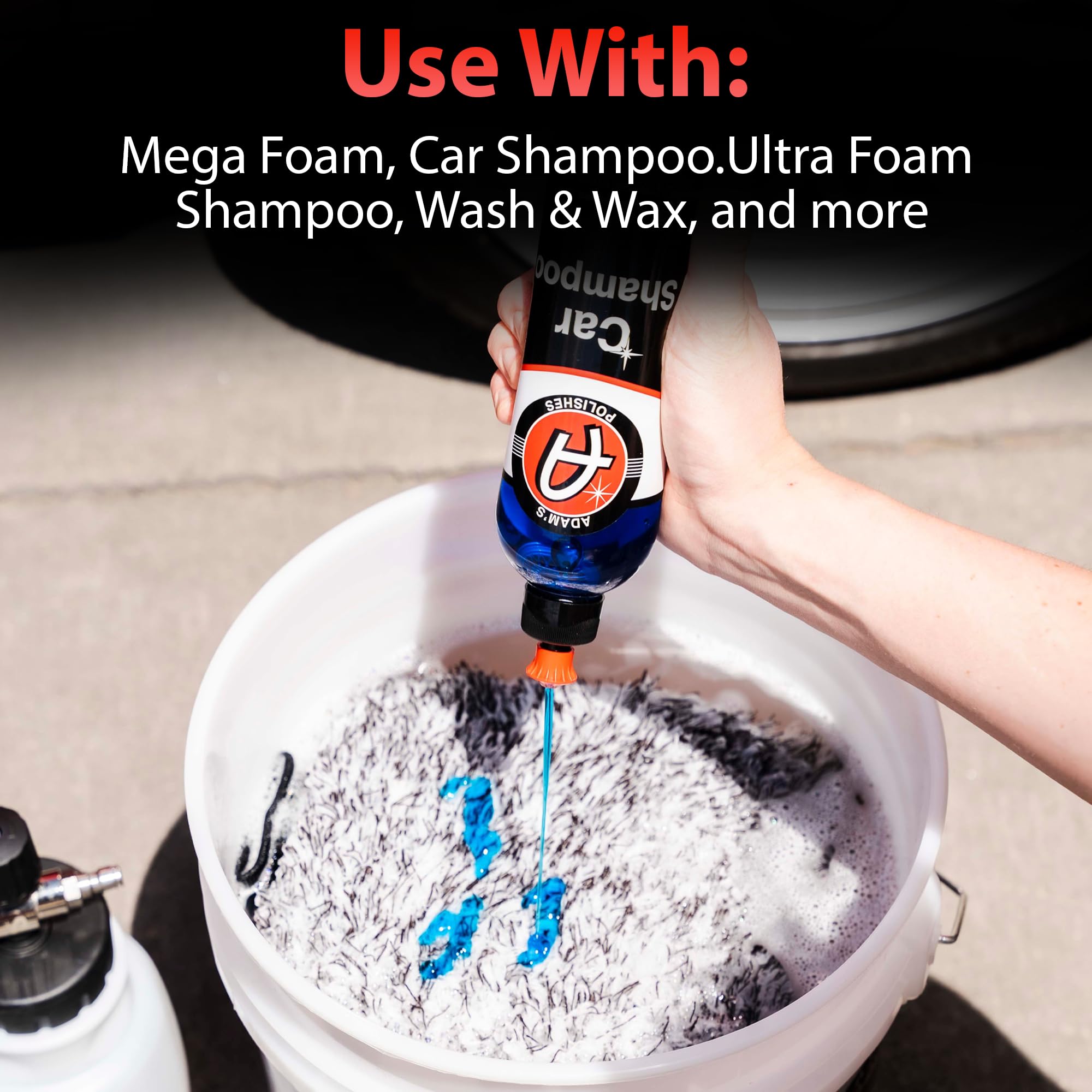 Adam's Polishes Microfiber Car Wash Mitt, Car Sponge Wrapped in Soft, Plush Fiber Cloth Material, Safe Washing with Any Car Soap, Bucket, Foam Gun, Foam Cannon, Other Cleaning Supplies - Image 5