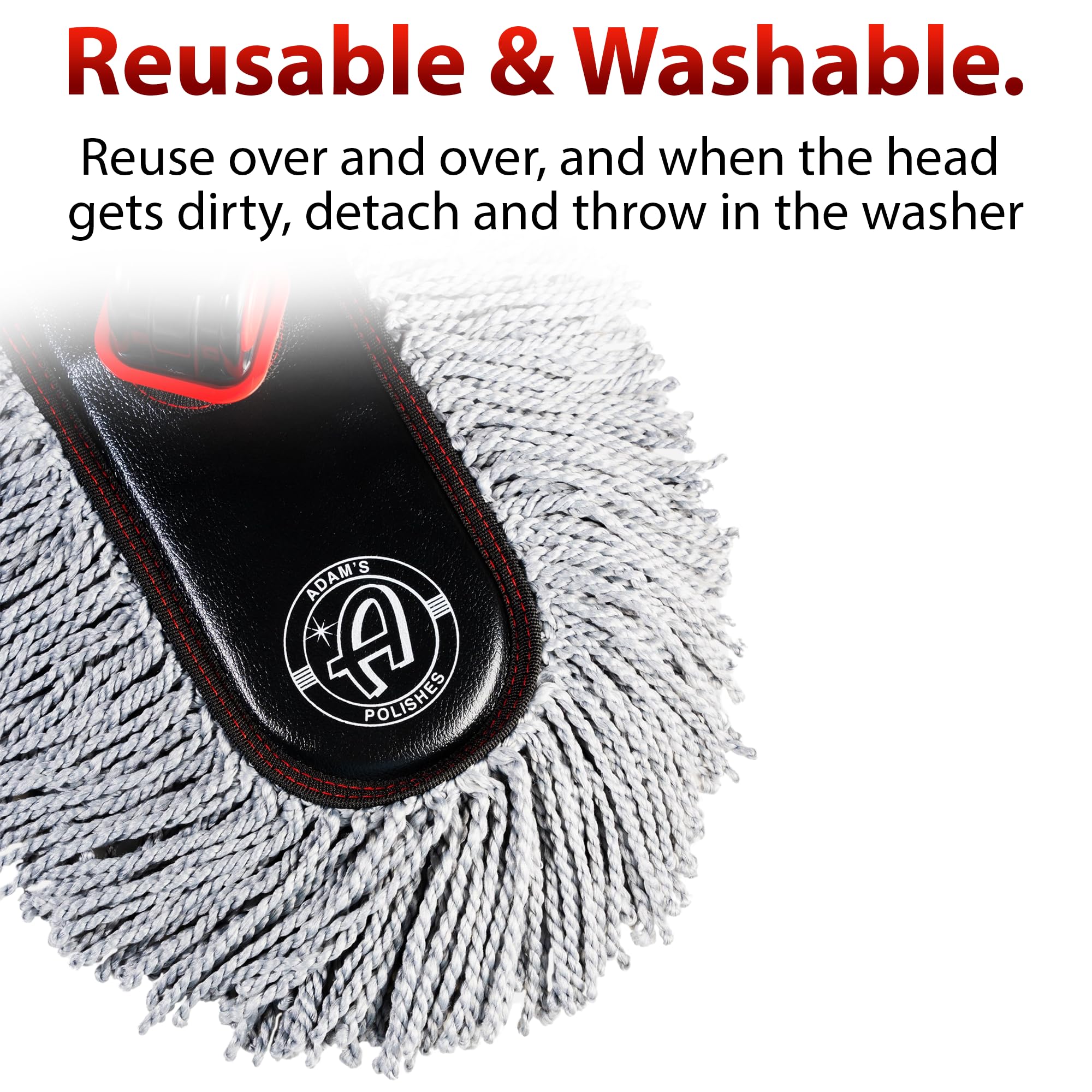 Adam's Polishes Microfiber Duster – Exterior Soft Premium Large Car Duster Kit Extendable Handle with Long Pole, Safe On Paint & Removes Dust, Pollen, Dirt, Cotton, Hair & More - Image 3