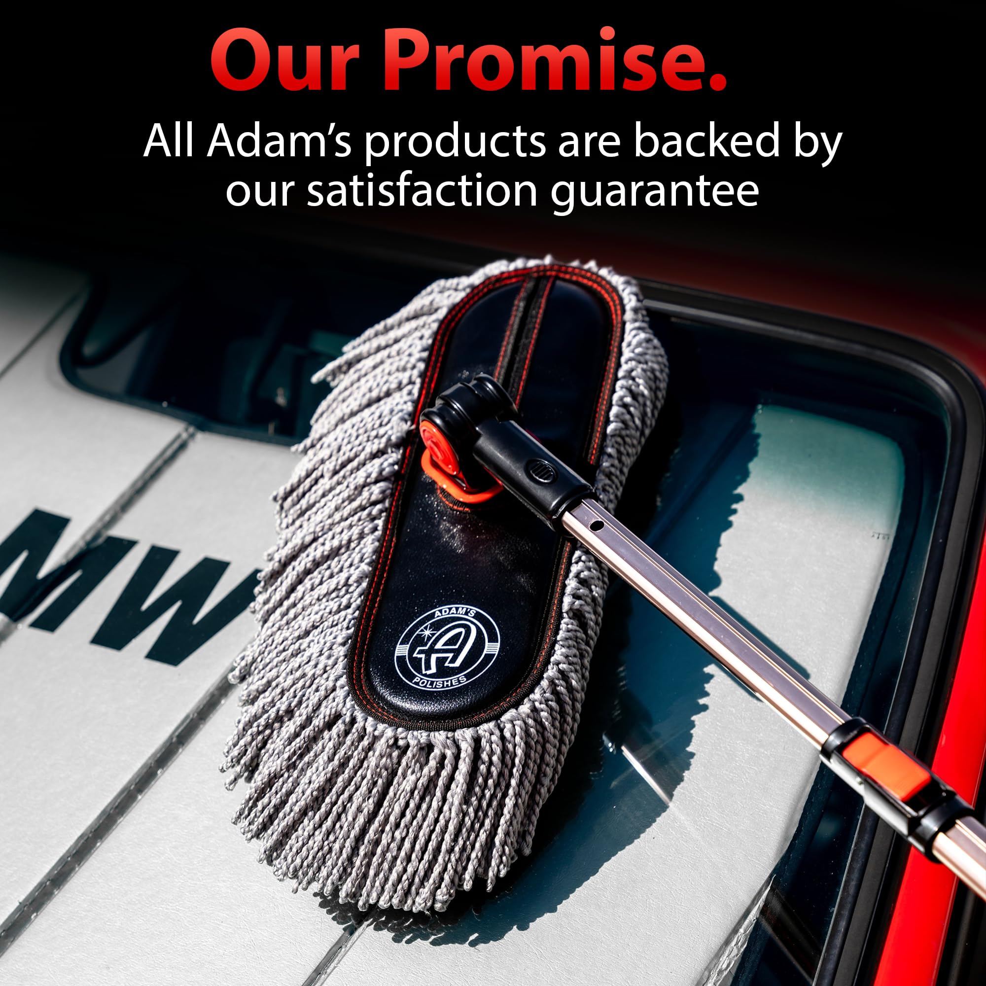 Adam's Polishes Microfiber Duster – Exterior Soft Premium Large Car Duster Kit Extendable Handle with Long Pole, Safe On Paint & Removes Dust, Pollen, Dirt, Cotton, Hair & More - Image 8