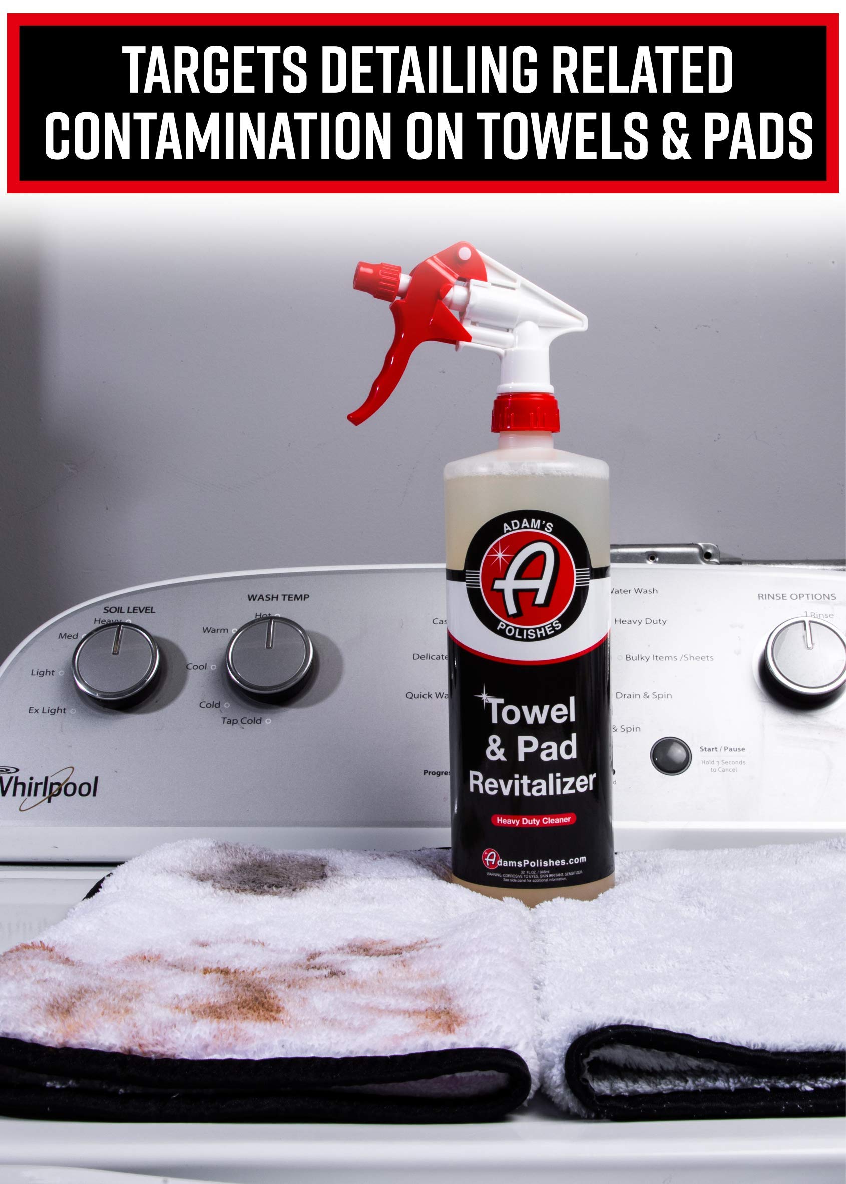 Adam's Polishes Microfiber Towel & Polishing Pad Cleaner HD 32oz - Keep Your Detailing Cloths, Bright & Soft to Ensure a Scratch Free Surface - Tough on Grime, Gentle on Microfiber & Pads - Image 2