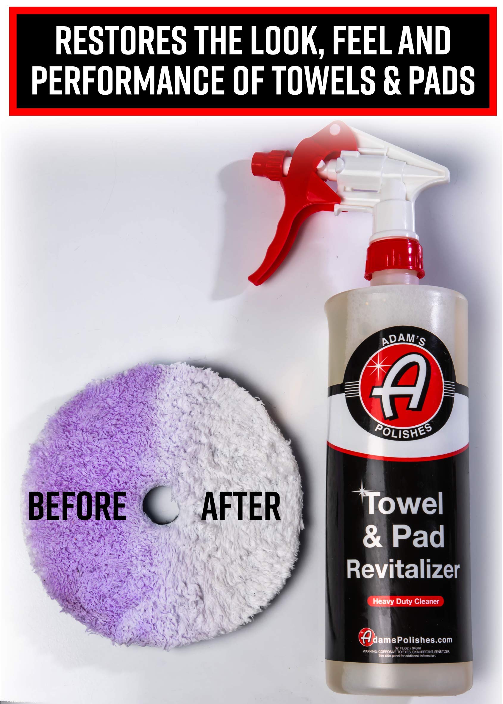 Adam's Polishes Microfiber Towel & Polishing Pad Cleaner HD 32oz - Keep Your Detailing Cloths, Bright & Soft to Ensure a Scratch Free Surface - Tough on Grime, Gentle on Microfiber & Pads - Image 5