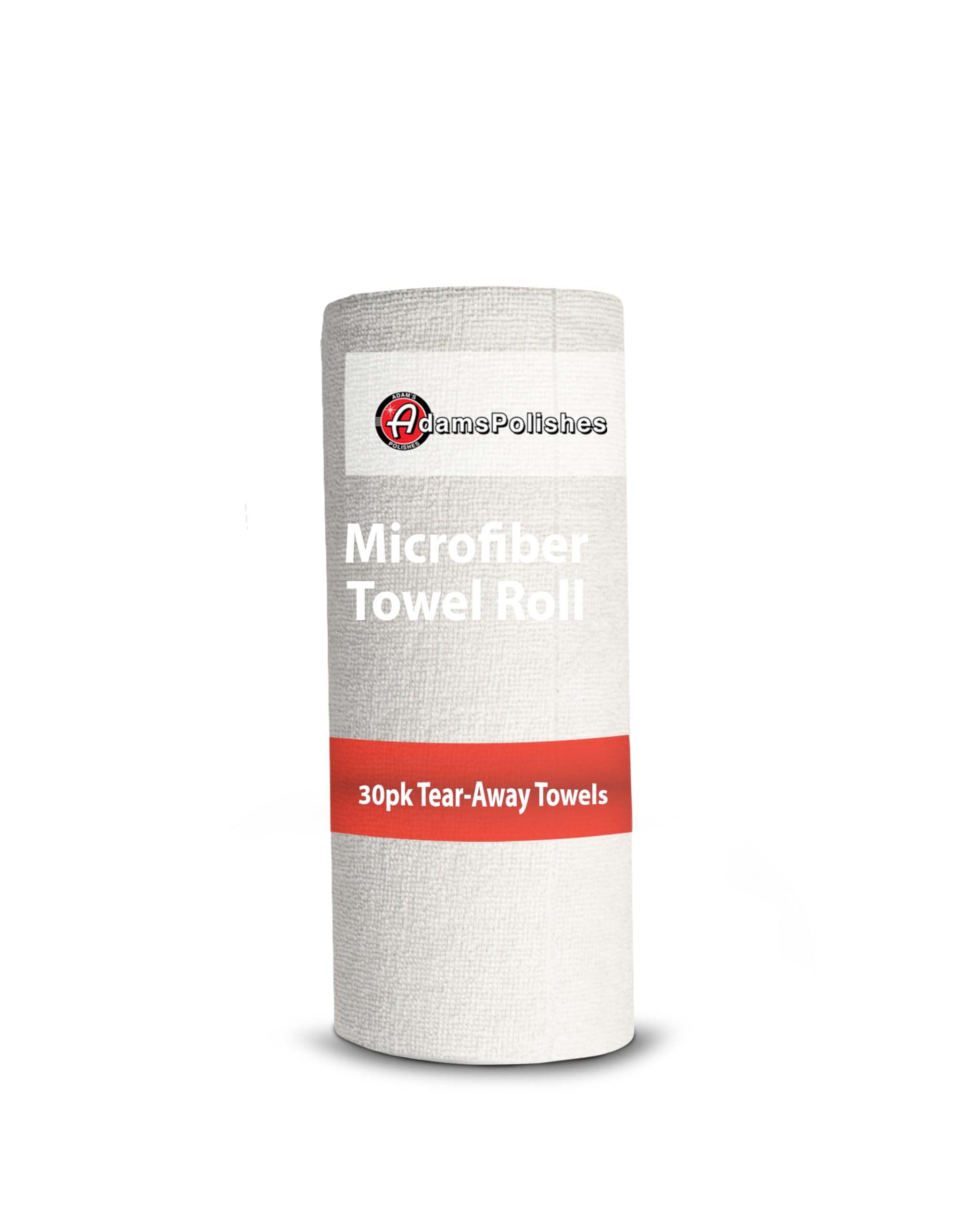 Adam's Polishes Microfiber Towel Roll - 30 Pack Tear-Away Reusable Towels - 12 x 12 (1-Pack)