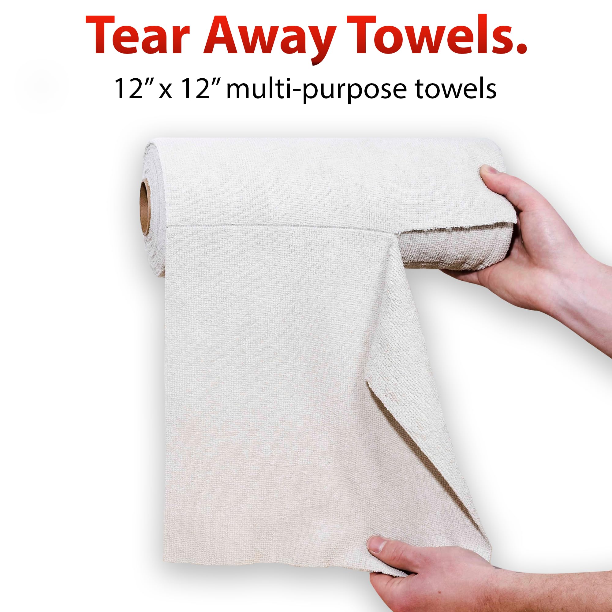 Adam's Polishes Microfiber Towel Roll - 30 Pack Tear-Away Reusable Towels - 12 x 12 (1-Pack) - Image 2