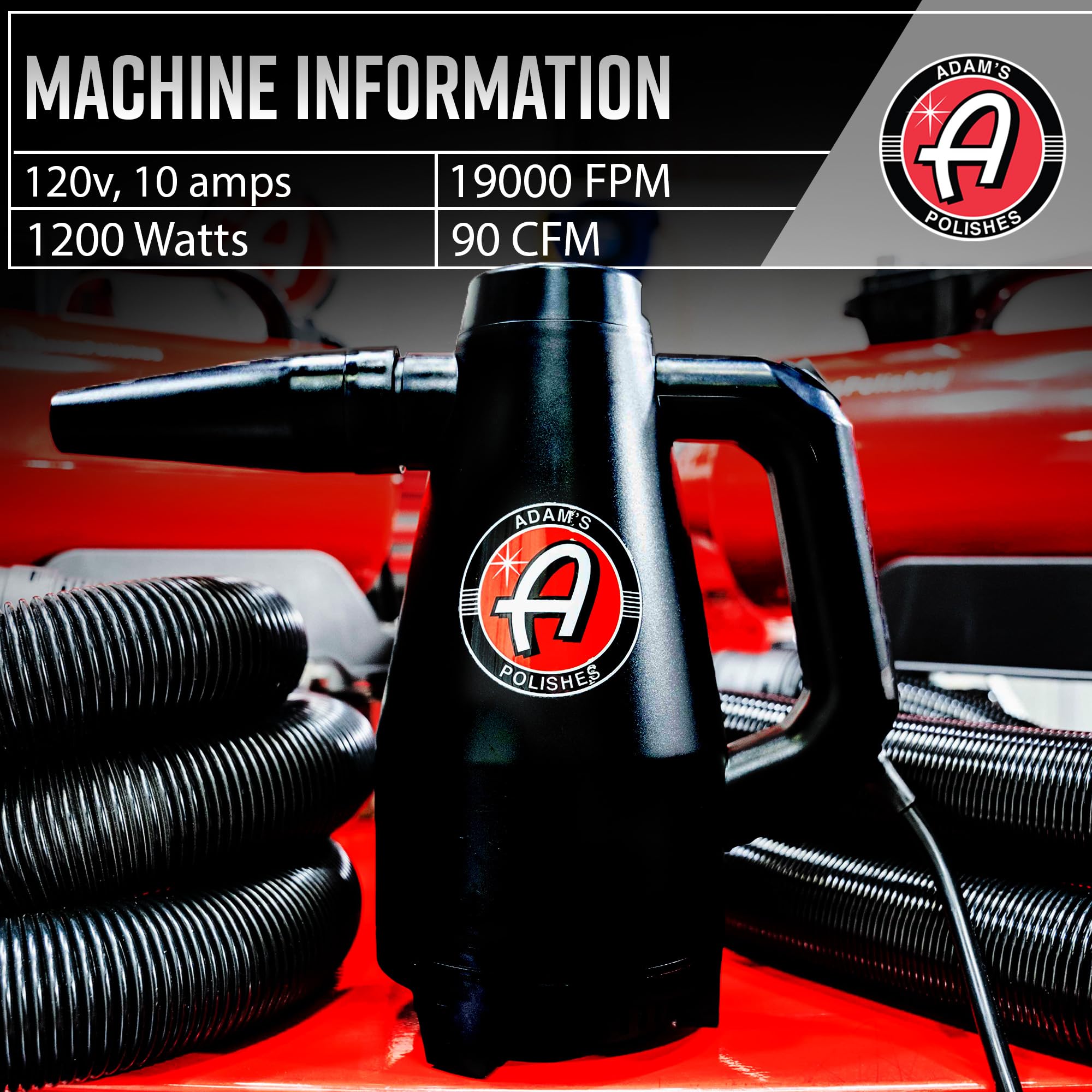 Adam's Polishes Mini Air Cannon - Handheld High Powered Filtered Car Wash Dryer Blower| Dry Before Car Cleaning, Car Detailing, Car Wax, or Ceramic Coating | Auto Tool Kit Gift Boat RV Motorcycle - Image 3