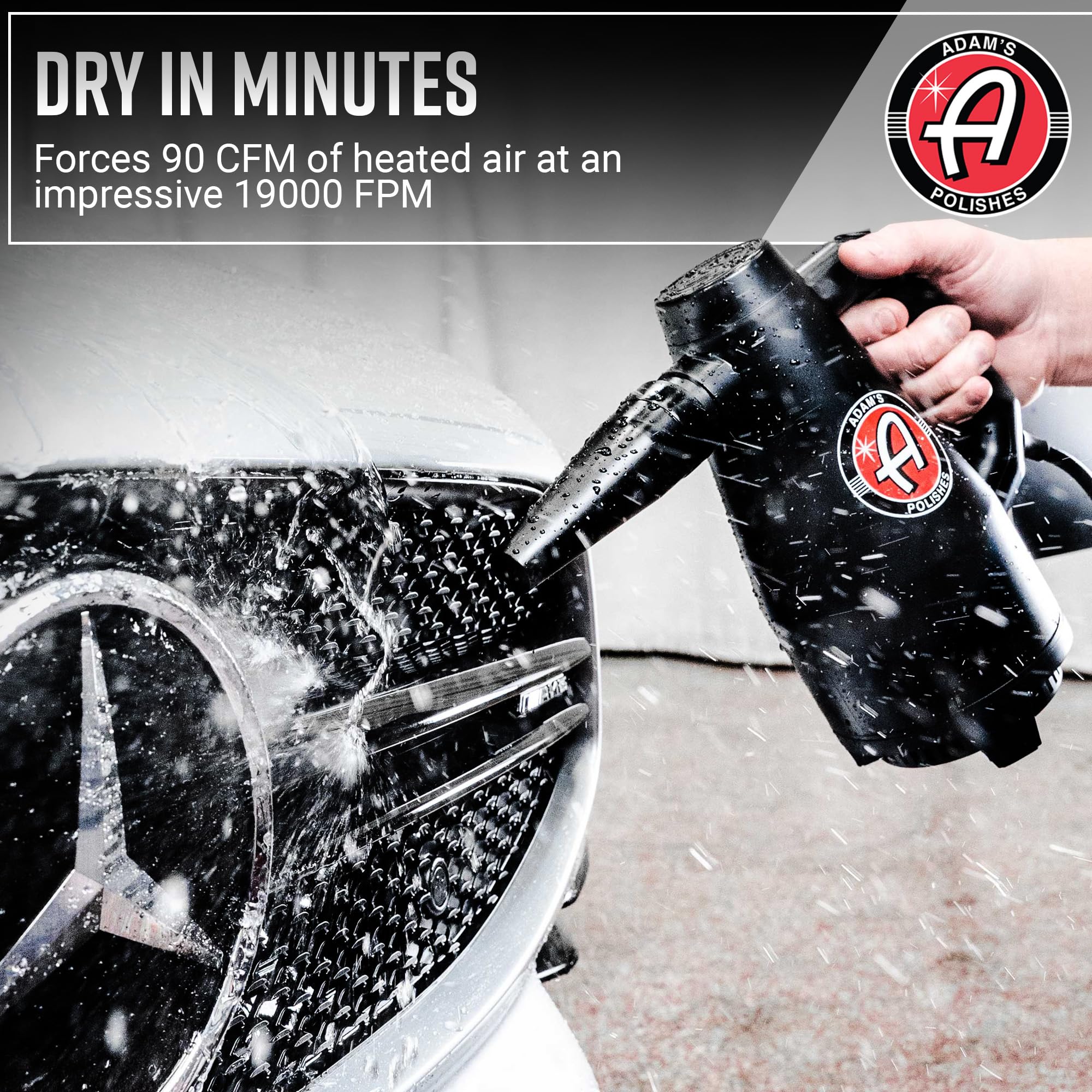 Adam's Polishes Mini Air Cannon - Handheld High Powered Filtered Car Wash Dryer Blower| Dry Before Car Cleaning, Car Detailing, Car Wax, or Ceramic Coating | Auto Tool Kit Gift Boat RV Motorcycle - Image 6