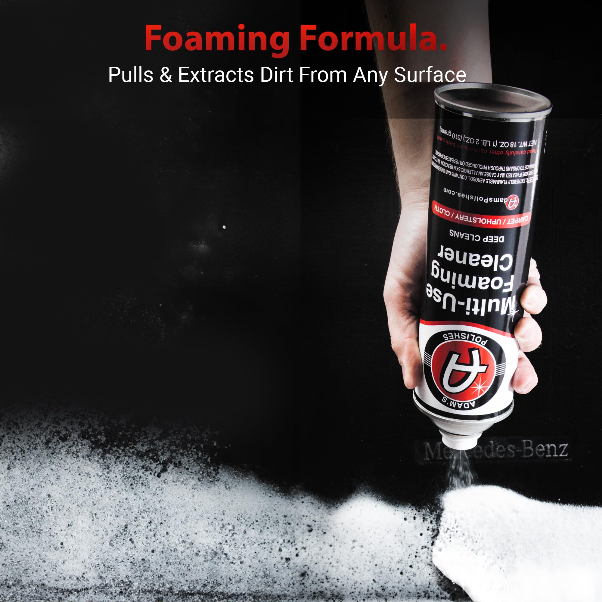 Adam's Polishes Multi-Use Foaming Cleaner - Foaming Formula for Simple and Fast Cleaning - Safe on Carpet, Cloth, and Velour (18 oz) - Image 4