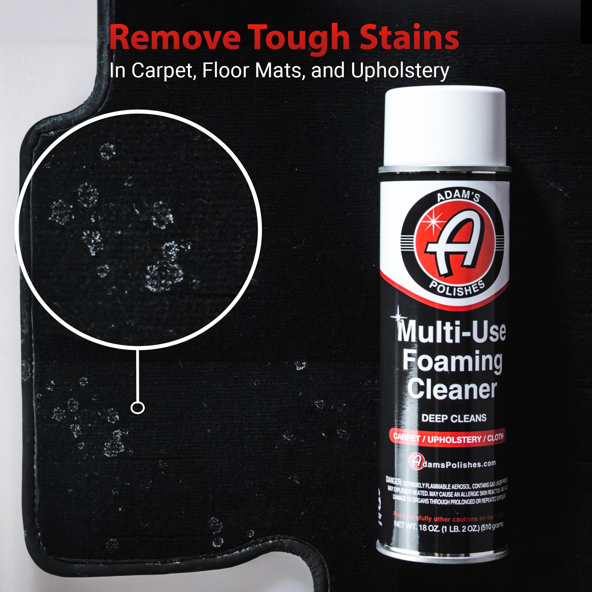 Adam's Polishes Multi-Use Foaming Cleaner - Foaming Formula for Simple and Fast Cleaning - Safe on Carpet, Cloth, and Velour (18 oz) - Image 5