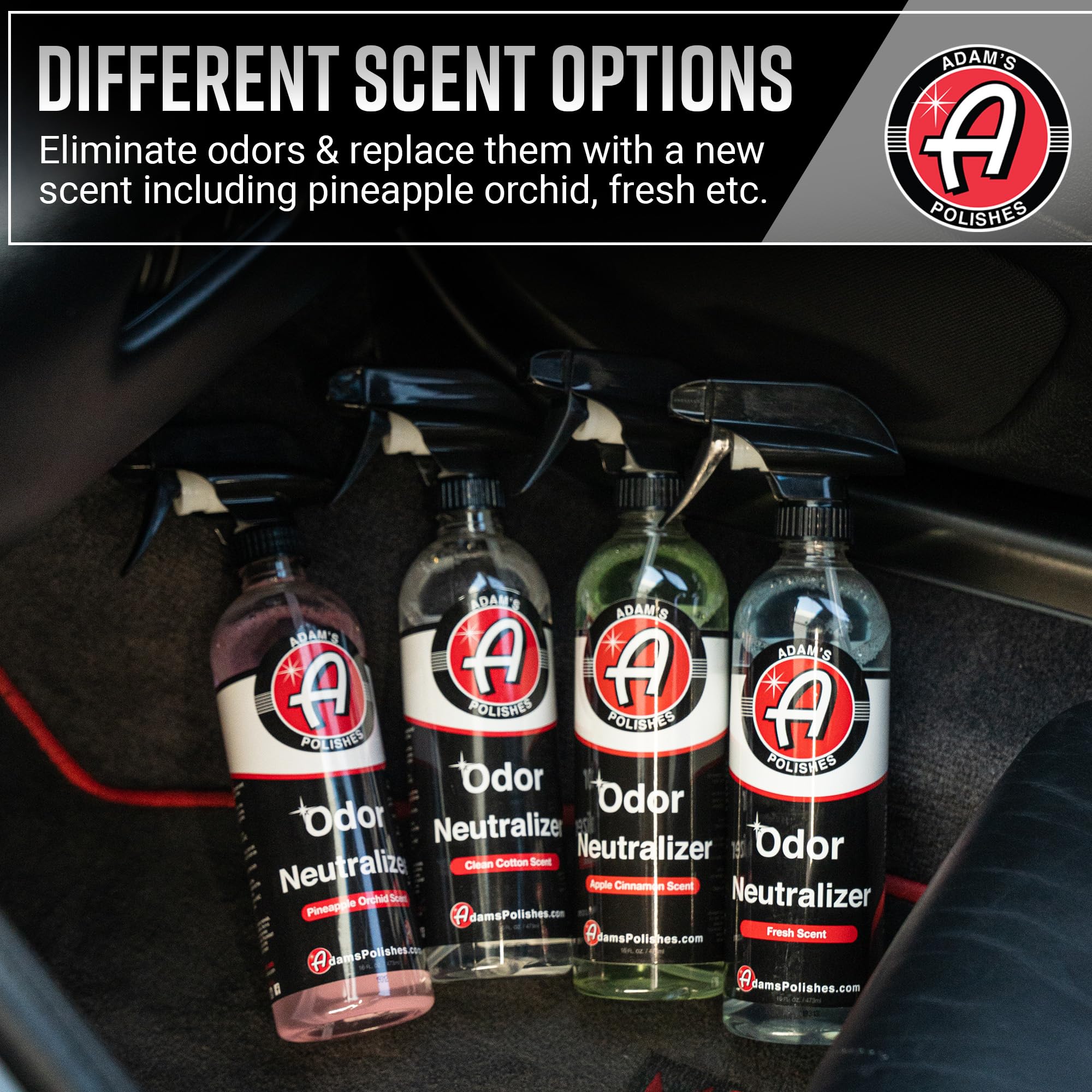 Adam's Polishes Odor Neutralizer (Fresh Scent, 16oz) - Car Air Freshener Spray That Eliminates Harmful Odors from Car Interior Accessories, Leather, Carpet, Upholstery & Pet Odors - Image 4