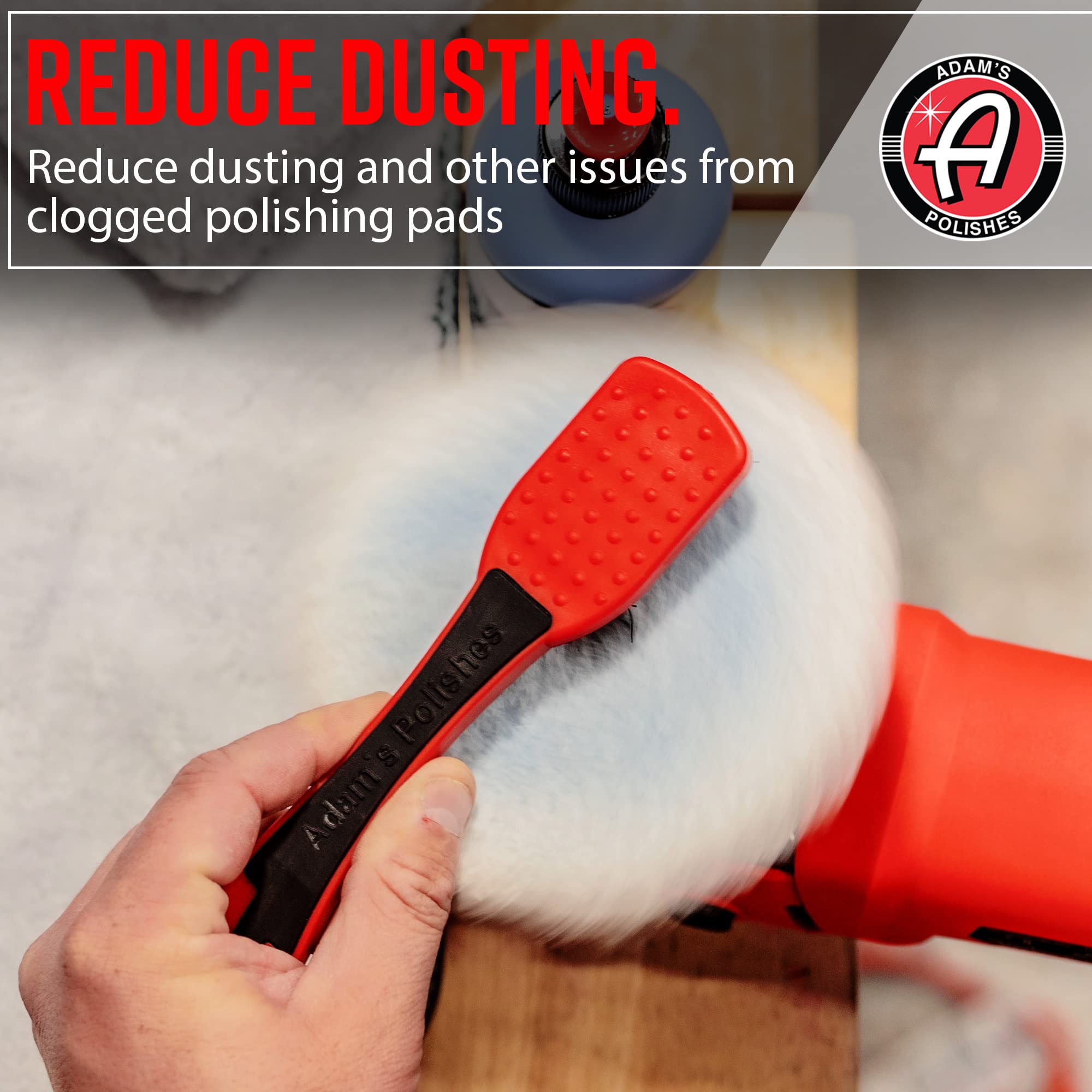 Adam's Polishes Pad Conditioning Brush - Car Detailing & Polishing Brush for Foam, Microfiber & Wool Polish Pads - Image 3