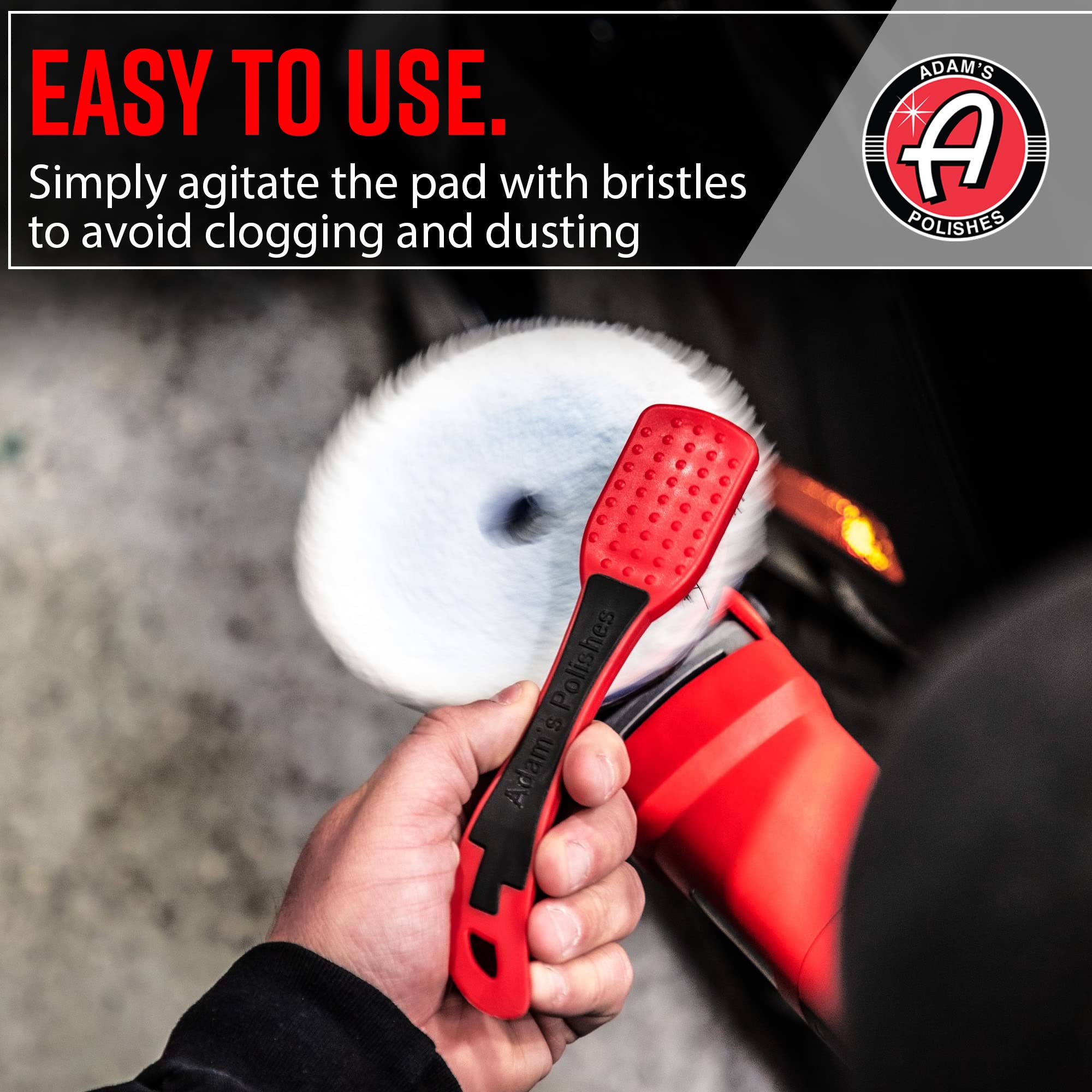 Adam's Polishes Pad Conditioning Brush - Car Detailing & Polishing Brush for Foam, Microfiber & Wool Polish Pads - Image 6