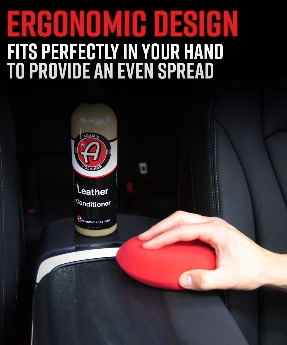 Adam's Polishes Premium Car Interior Applicators Leather Conditioner Foam Applicator for Car Detailing, Car Seats, Boots, Furniture & More | Apply After Leather Cleaner & Interior Car Cleaning - Image 3