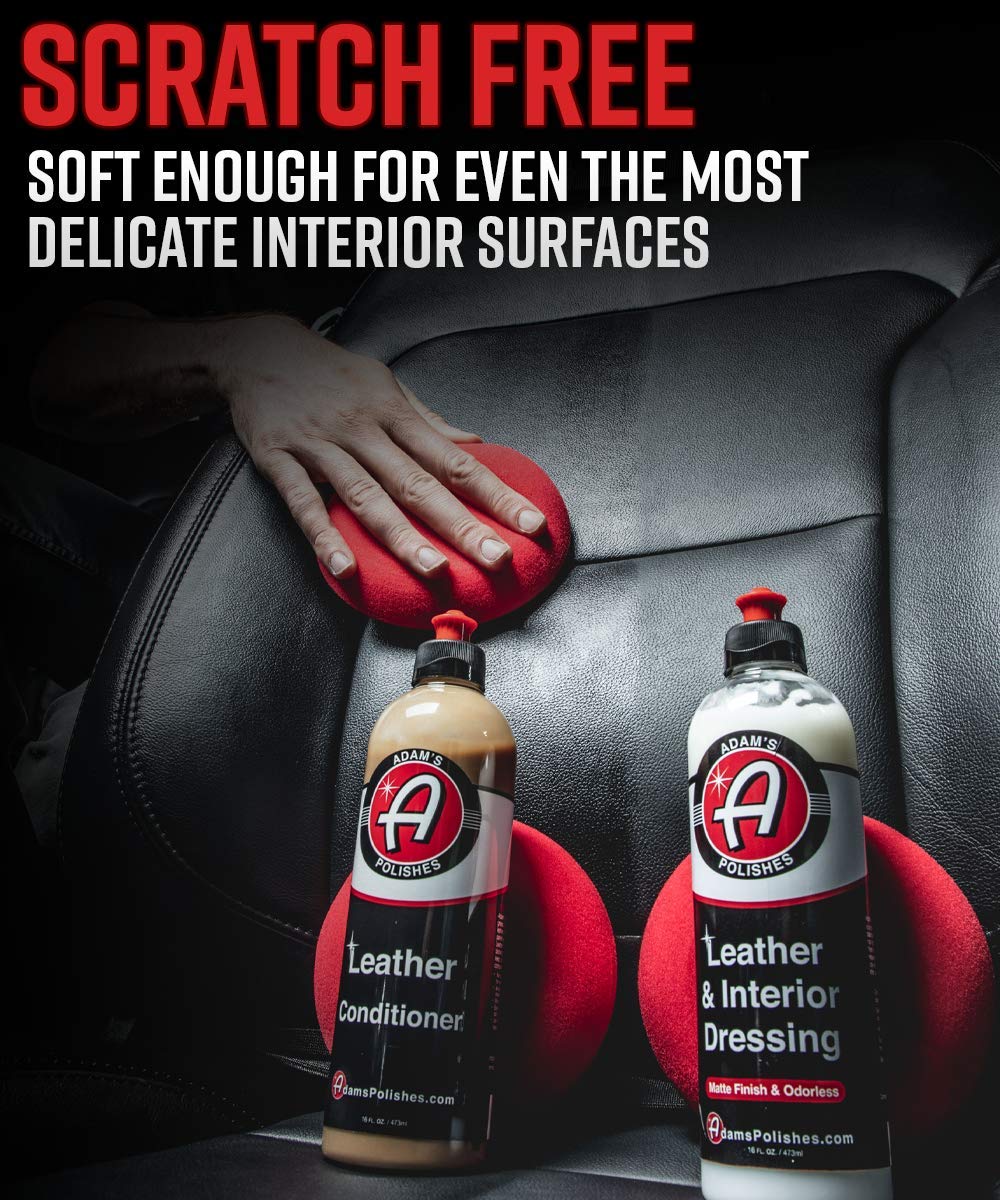 Adam's Polishes Premium Car Interior Applicators Leather Conditioner Foam Applicator for Car Detailing, Car Seats, Boots, Furniture & More | Apply After Leather Cleaner & Interior Car Cleaning - Image 6