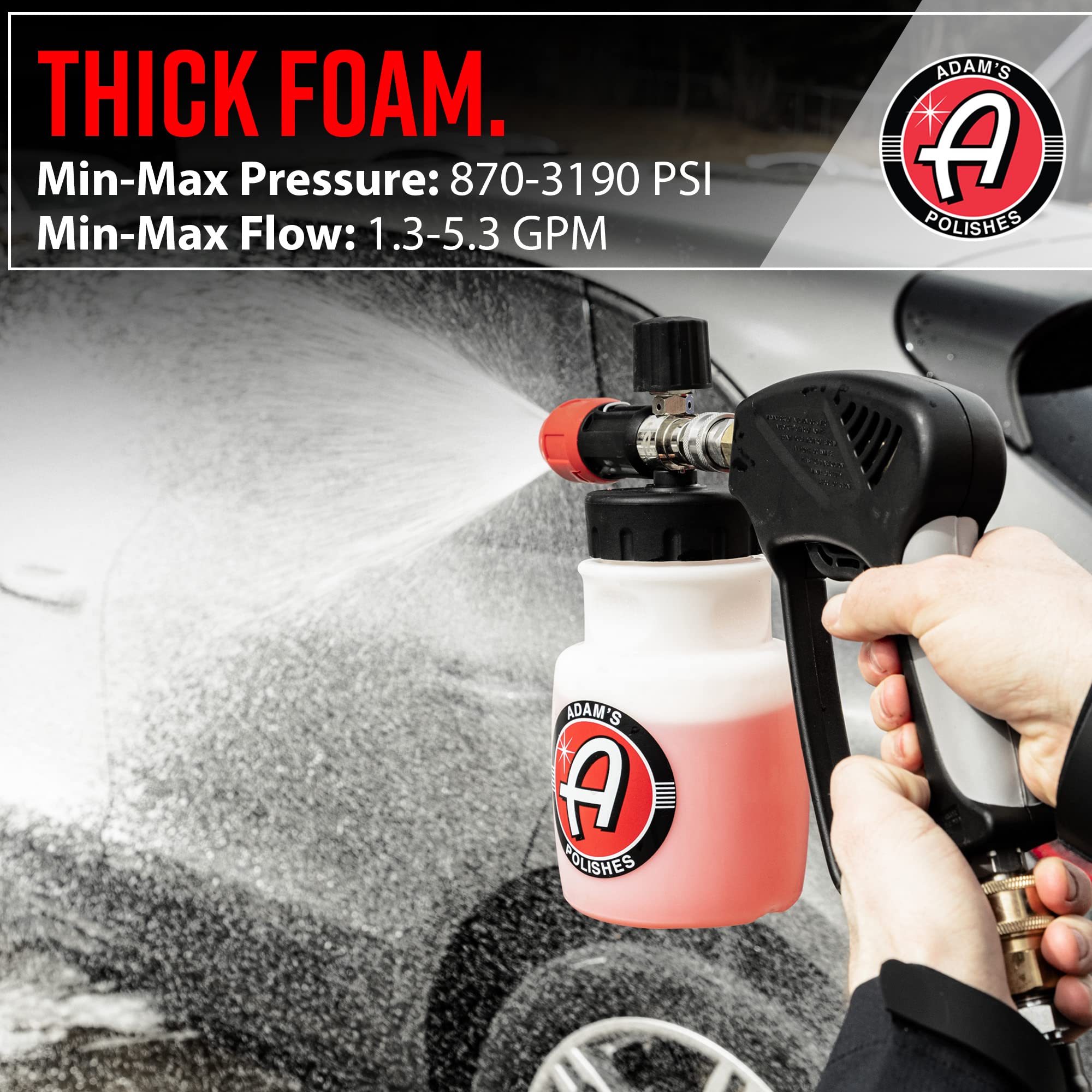 Adam's Polishes Premium Foam Cannon & Car Shampoo Bundle - Custom Snow Foam Cannon Soap Sprayer for Car Wash | Sprayer Cannister for Pressure Washer - Image 4