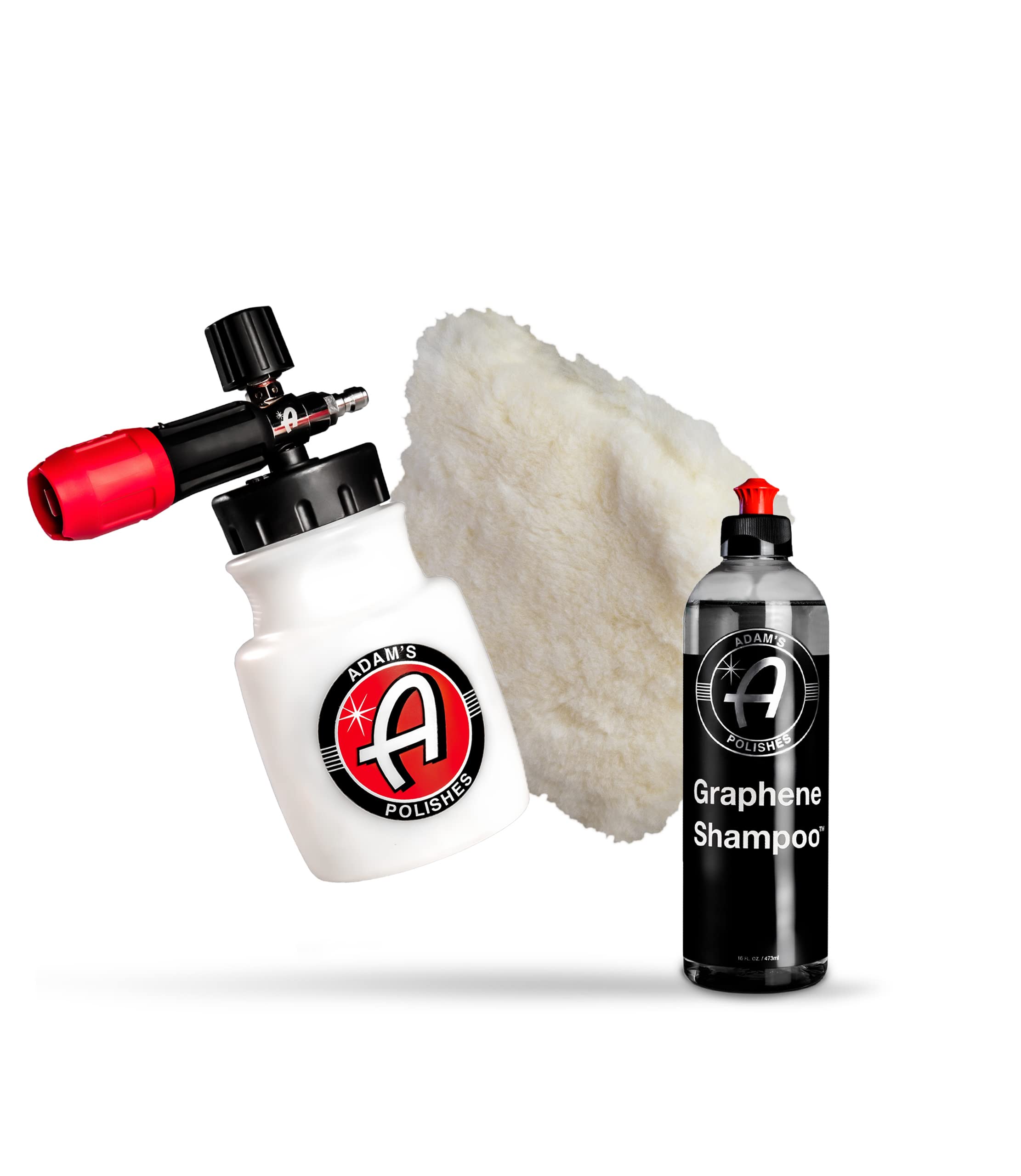 Adam's Polishes Premium Foam Cannon & Graphene Shampoo Bundle - Custom Snow Foam Cannon Soap Sprayer for Car Wash | Sprayer Cannister for Pressure Washer