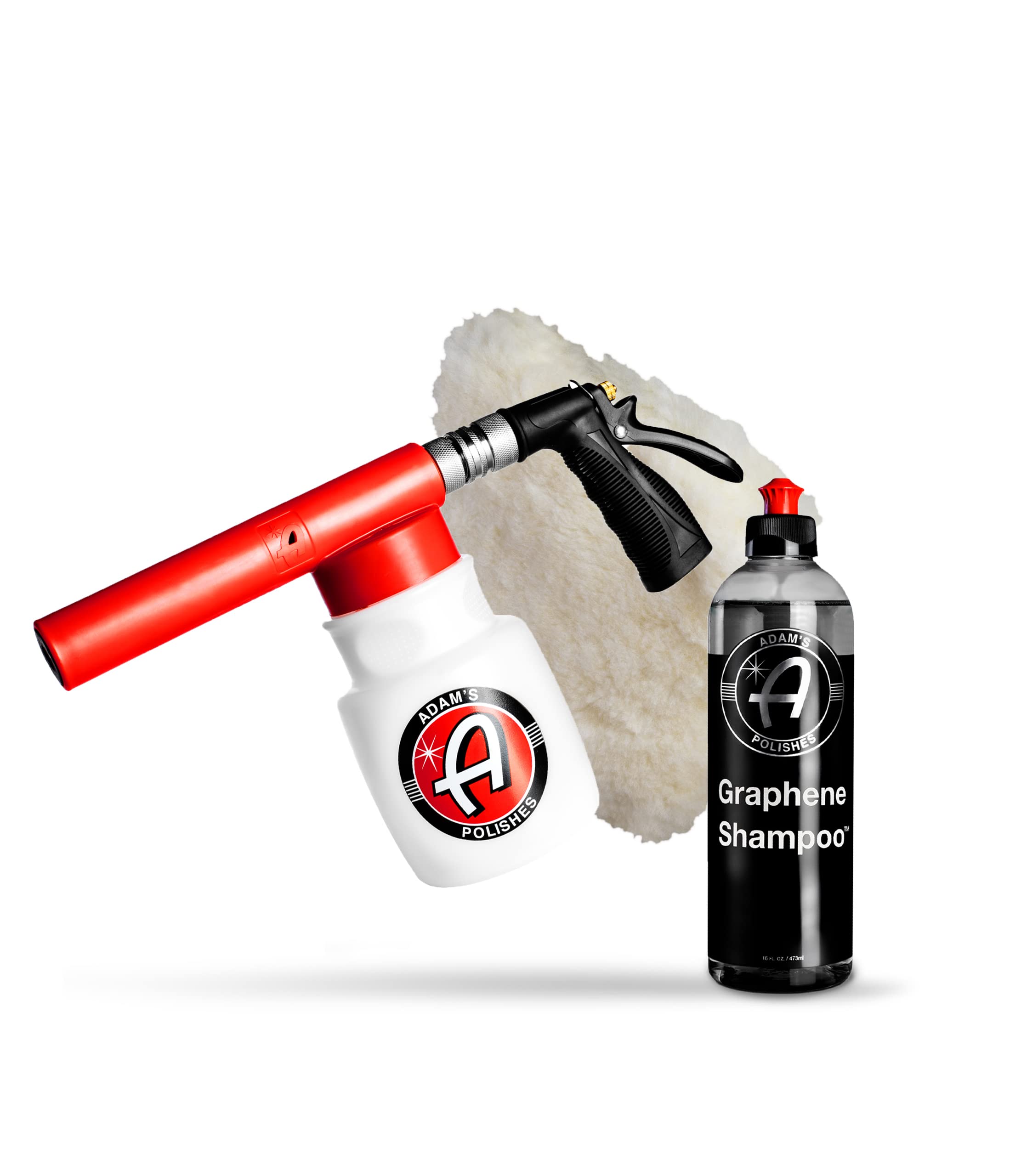 Adam's Polishes Premium Foam Gun & Graphene Shampoo Bundle - Foam Gun for Garden Hose | Mix with Car Soap & Water & No Pressure Washer Required | Mega Suds Car Detailing & Car Cleaning Foam Sprayer