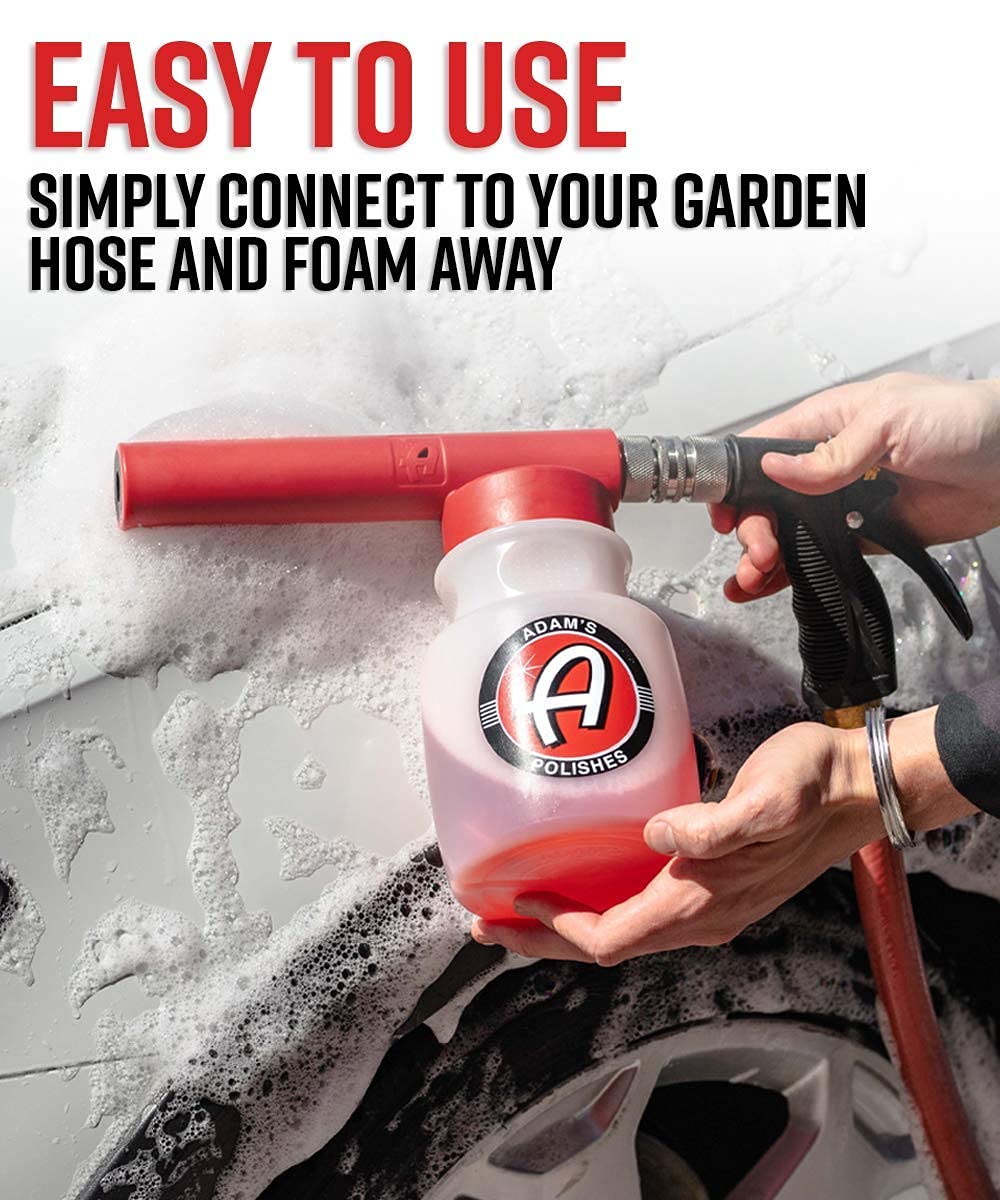 Adam's Polishes Premium Foam Gun & Graphene Shampoo Bundle - Foam Gun for Garden Hose | Mix with Car Soap & Water & No Pressure Washer Required | Mega Suds Car Detailing & Car Cleaning Foam Sprayer - Image 3