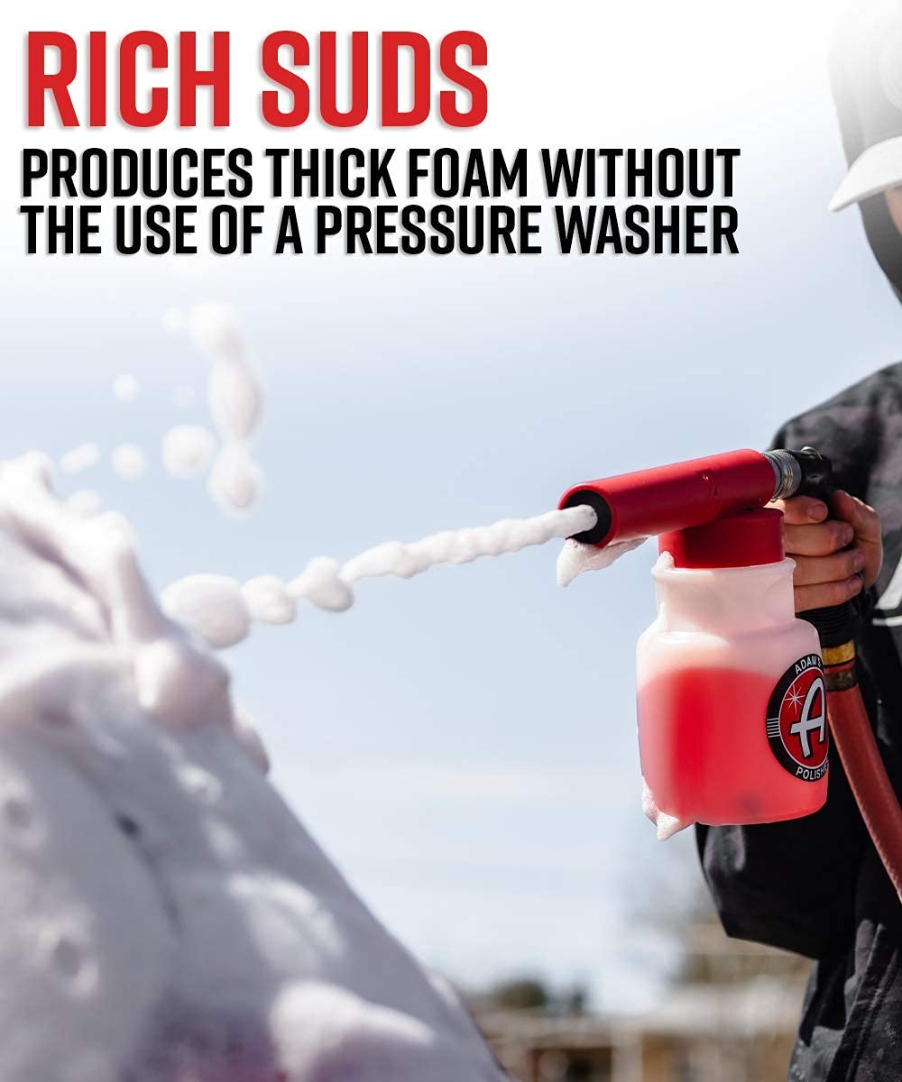 Adam's Polishes Premium Foam Gun & Graphene Shampoo Bundle - Foam Gun for Garden Hose | Mix with Car Soap & Water & No Pressure Washer Required | Mega Suds Car Detailing & Car Cleaning Foam Sprayer - Image 4