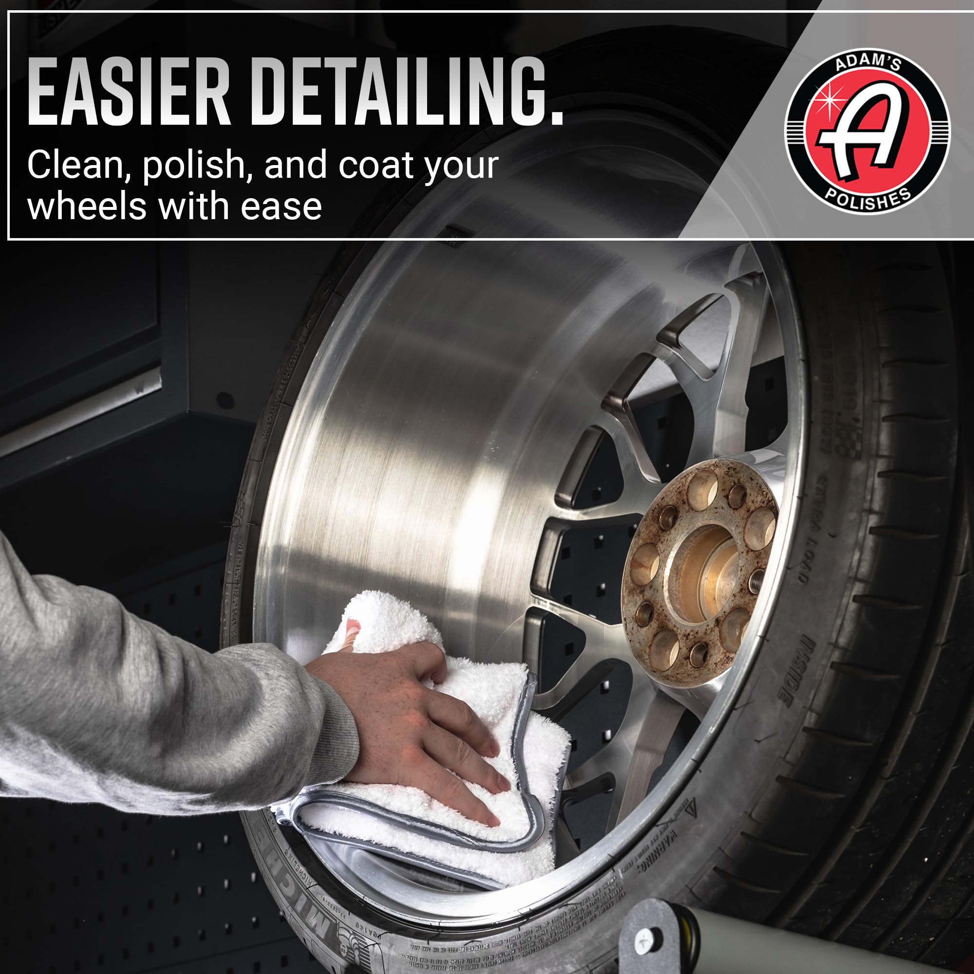 Adam's Polishes Rolling Wheel Detailing Stand - Wheel & Tire Car Detailing Roller for Cleaning, Ceramic Coating, Applying Tire Shine & Car Wheel Wash | Garage Accessory for Detailers - Image 4