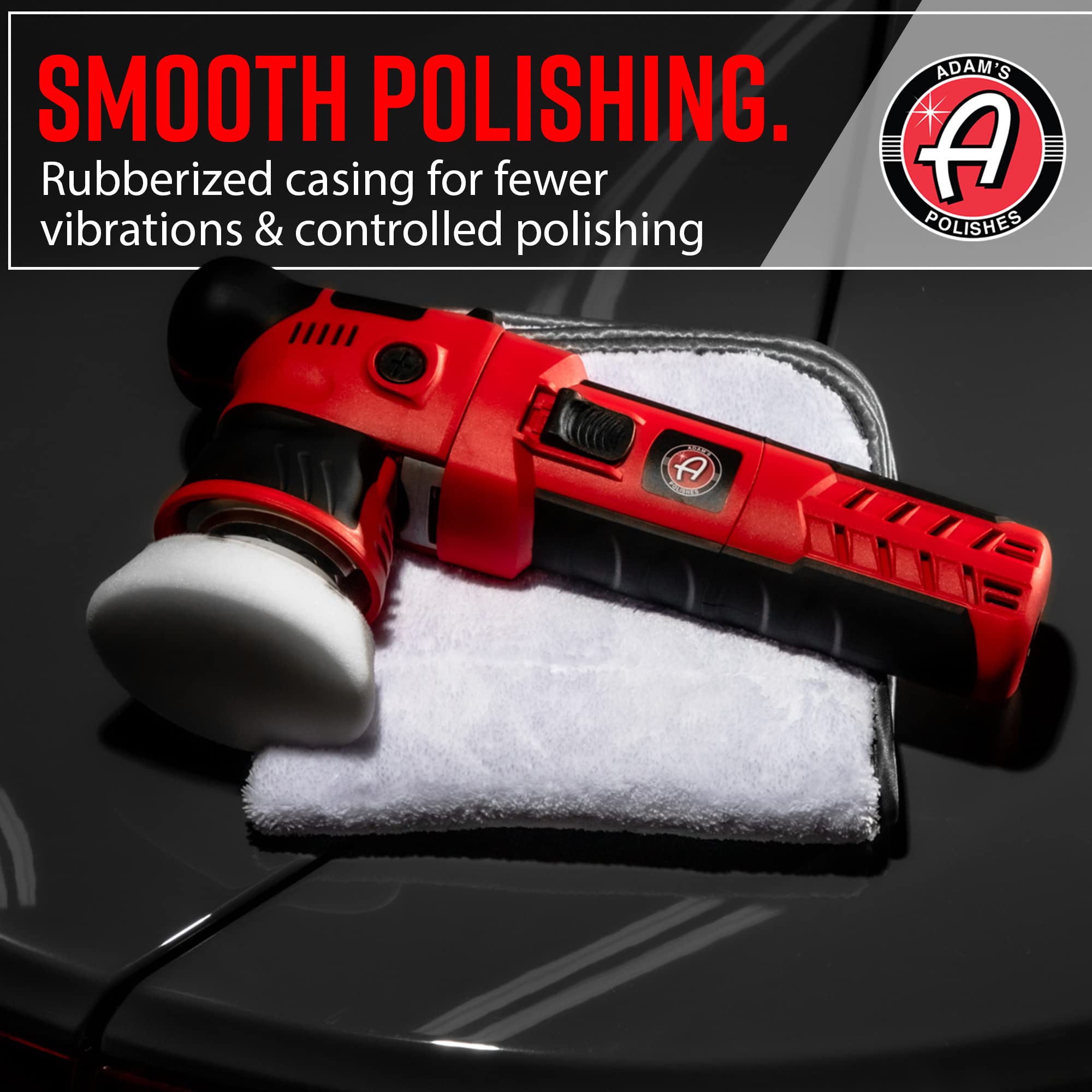 Adam's 12mm SK Pro Car Polisher Kit (16 Item) - Professional Buffer Polisher for Car Detailing & Scratch Repair - Includes Microfiber Towels, Polish, Compound, Pads, Tools, Carry Tote, & More - Image 4