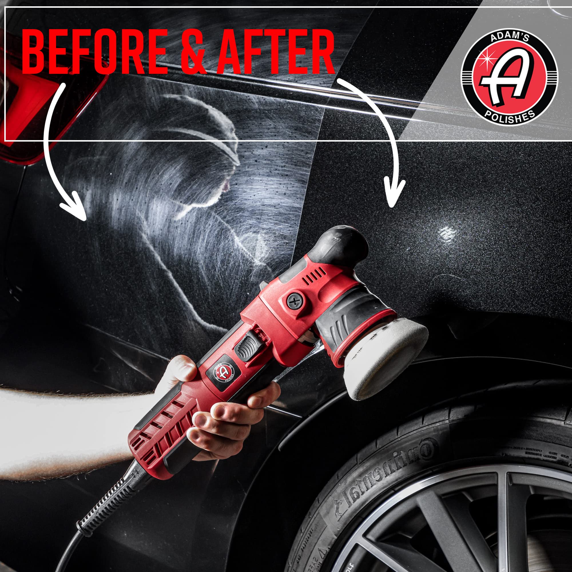 Adam's 12mm SK Pro Car Polisher Kit (16 Item) - Professional Buffer Polisher for Car Detailing & Scratch Repair - Includes Microfiber Towels, Polish, Compound, Pads, Tools, Carry Tote, & More - Image 7