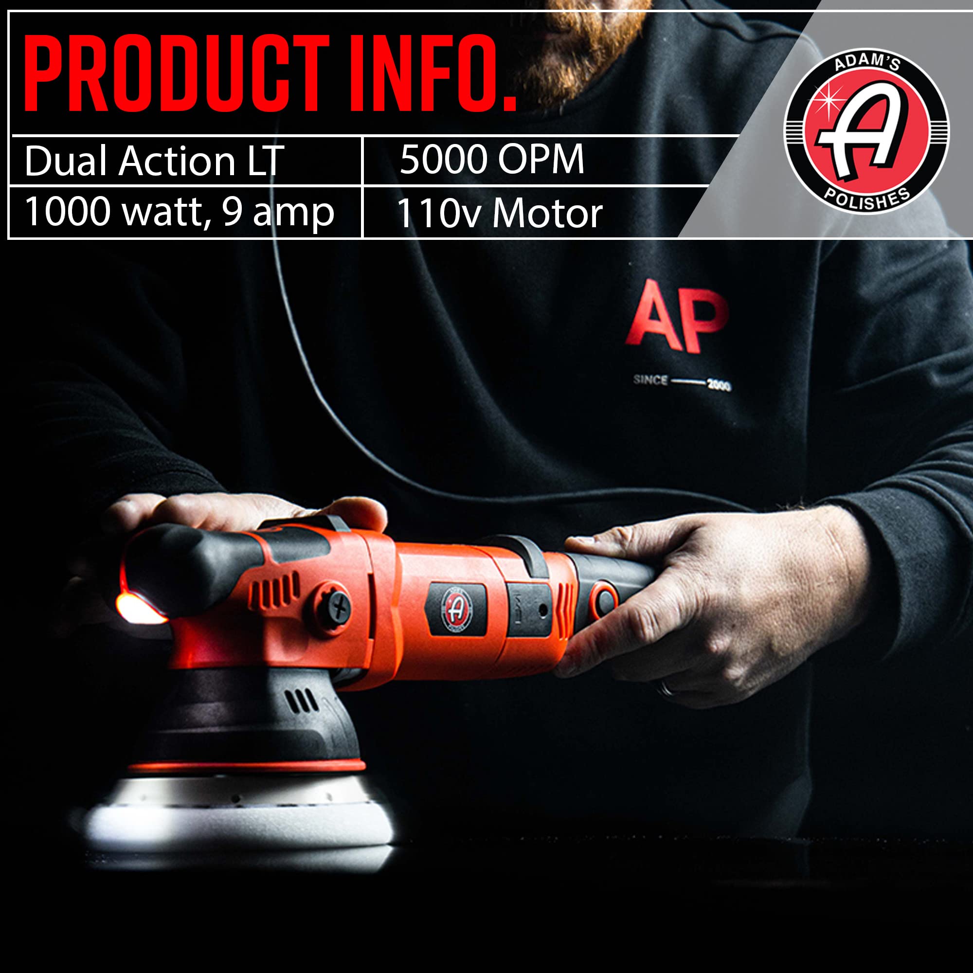 Adam's Polishes SK Pro 15mm Car Polisher - Professional Buffer Polisher For Car Detailing | Use W/Car Polish, Polishing Compound, or Car Scratch Remover | Car Wash Clay Bar Ceramic Coating - Image 3