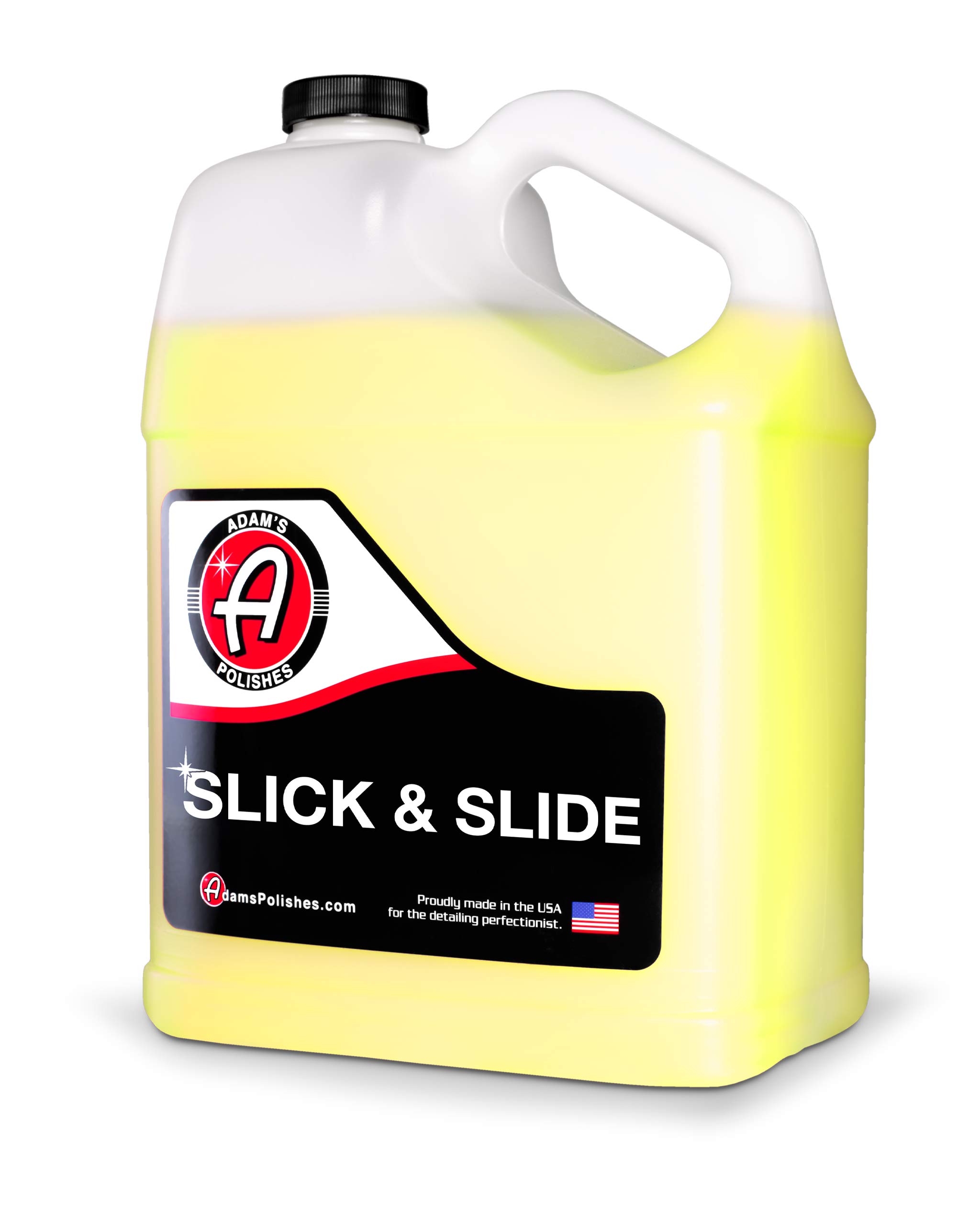 Adam's Polishes Slick & Slide Detail Spray - Hyper Slick Polymer Resin Technology Car Wash Spray Sealant - Car Wax Top Coat Quick Detailer Provides Superior Gloss, Shine, & Slickness (Gallon)