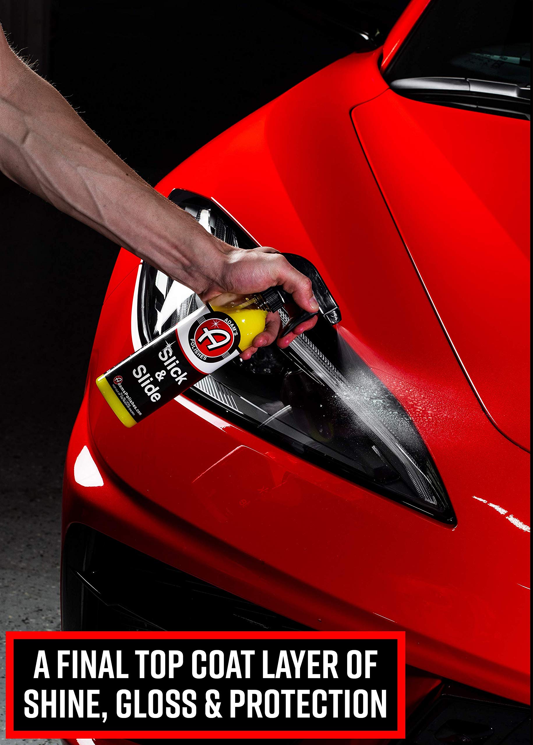 Adam's Polishes Slick & Slide Detail Spray - Hyper Slick Polymer Resin Technology Car Wash Spray Sealant - Car Wax Top Coat Quick Detailer Provides Superior Gloss, Shine, & Slickness (Gallon) - Image 5