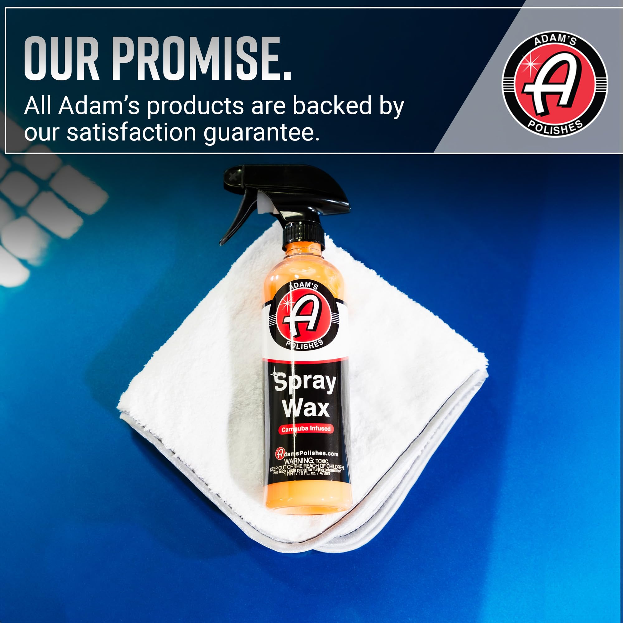 Adam's Polishes Spray Wax Kit - Advanced Carnauba Car Wax | Car Spray Polish | During Car Wash Paste Wax Clay Bar & Buffer Polisher For Ultimate Protection On Paint Wheels Windows | Cleaning Supplies - Image 7