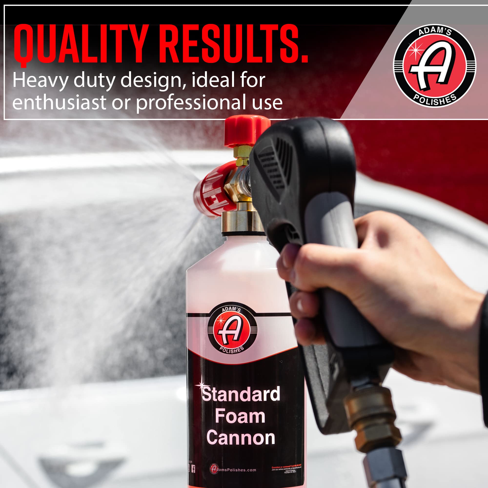 Adam's Polishes Standard Foam Cannon & Snub Nose Combo - Foam Cannon Soap Sprayer for Car Wash, Patio & House Cleaning | Sprayer Cleaner Cannister for Pressure Washer - Image 3