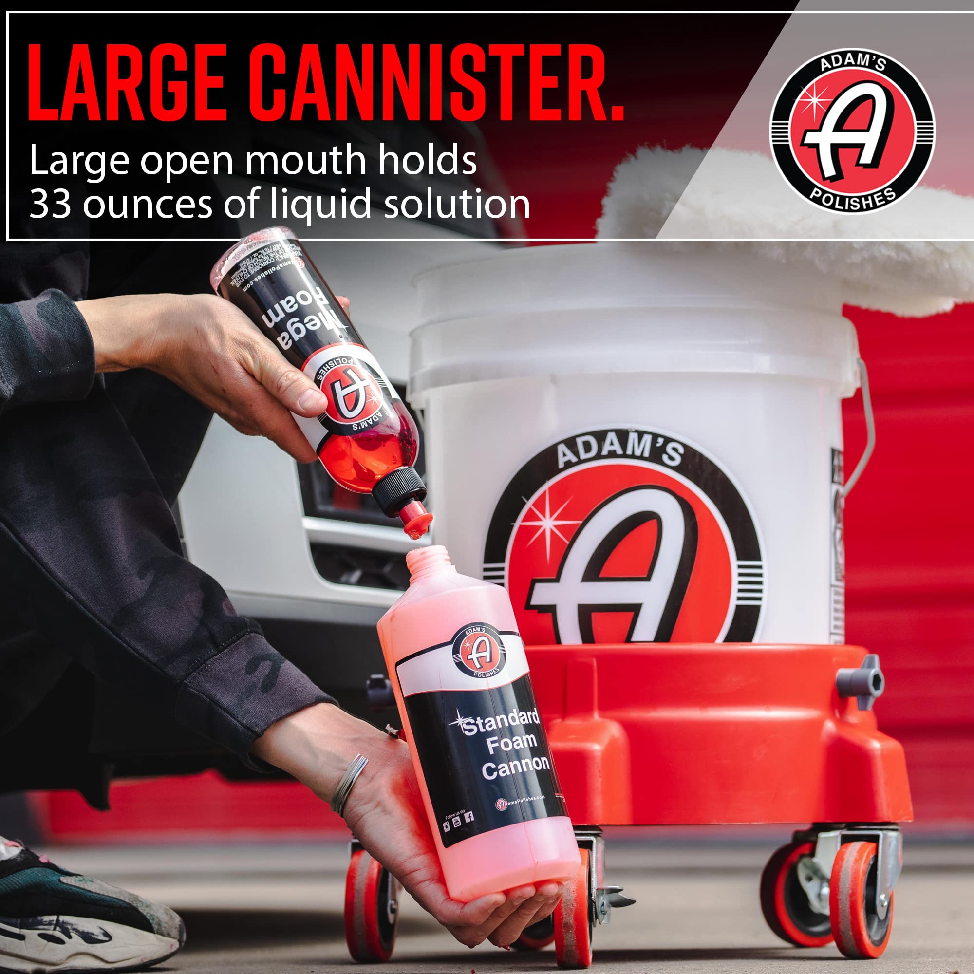 Adam's Polishes Standard Foam Cannon & Snub Nose Combo - Foam Cannon Soap Sprayer for Car Wash, Patio & House Cleaning | Sprayer Cleaner Cannister for Pressure Washer - Image 6