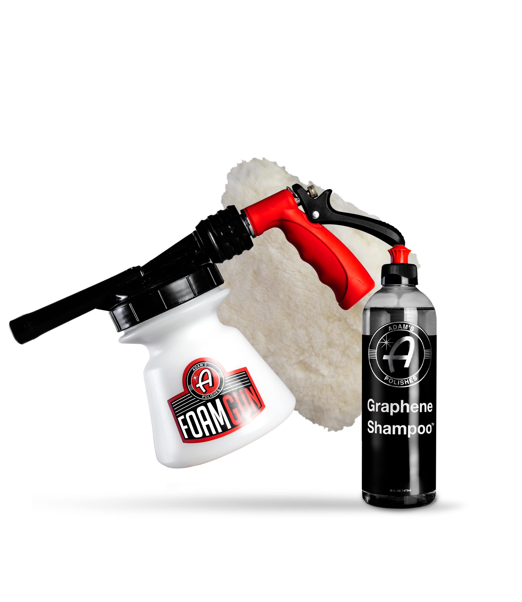 Adam's Polishes Standard Foam Gun & Graphene Shampoo Bundle - Car Wash Foaming Sprayer for Garden Hose | Mix with Car Soap & Water & No Pressure Washer Required | Premium Grade Auto Detailing Tool