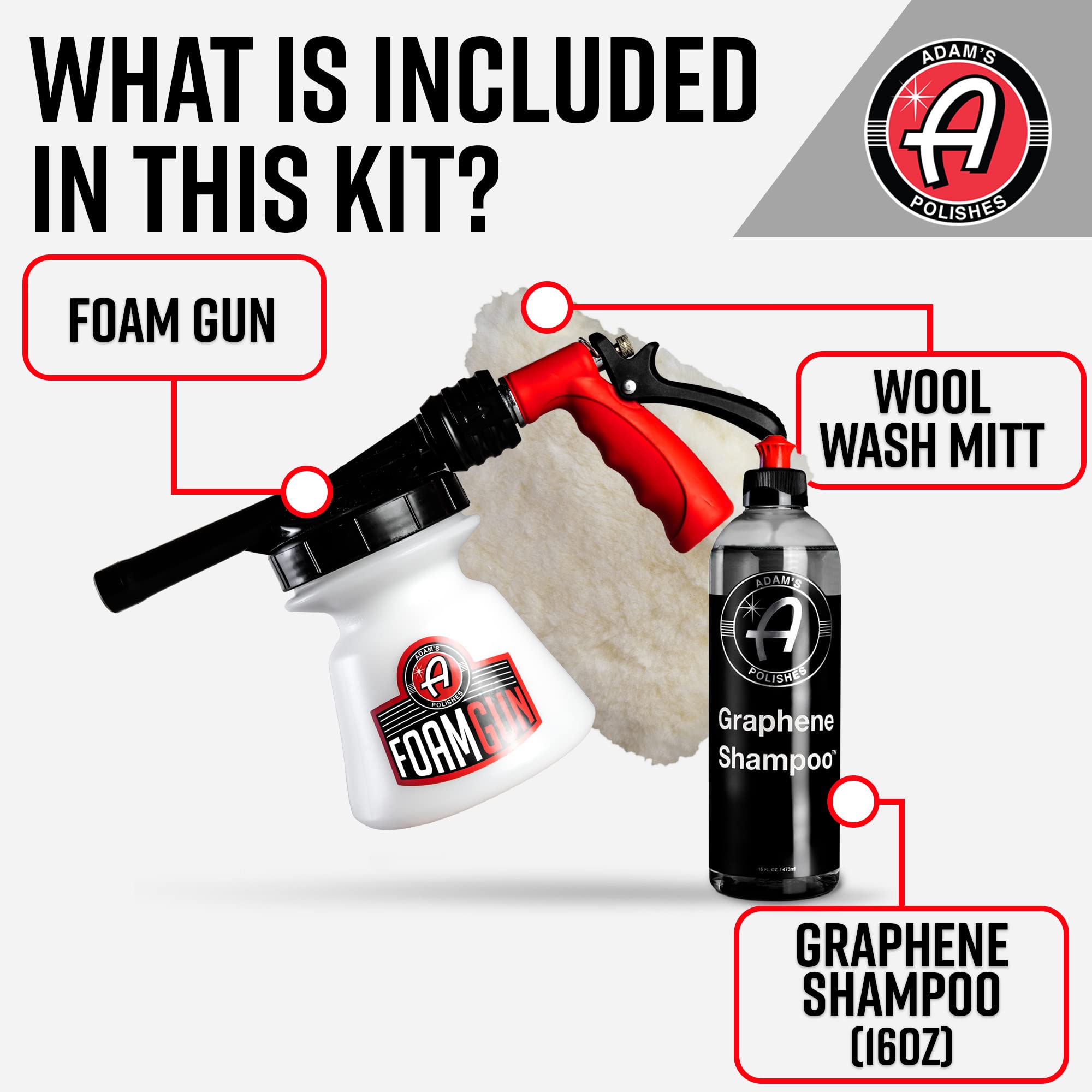 Adam's Polishes Standard Foam Gun & Graphene Shampoo Bundle - Car Wash Foaming Sprayer for Garden Hose | Mix with Car Soap & Water & No Pressure Washer Required | Premium Grade Auto Detailing Tool - Image 2
