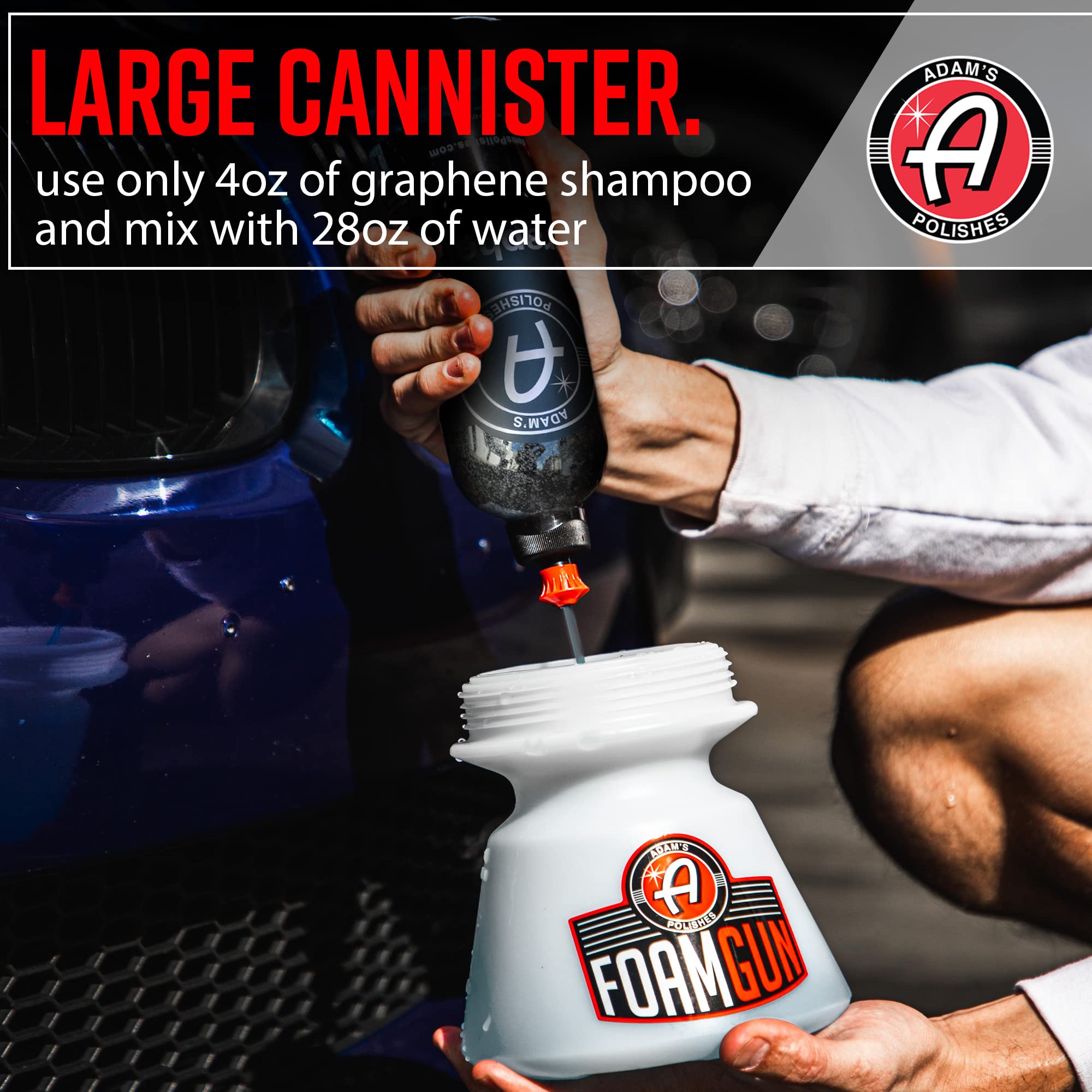 Adam's Polishes Standard Foam Gun & Graphene Shampoo Bundle - Car Wash Foaming Sprayer for Garden Hose | Mix with Car Soap & Water & No Pressure Washer Required | Premium Grade Auto Detailing Tool - Image 6