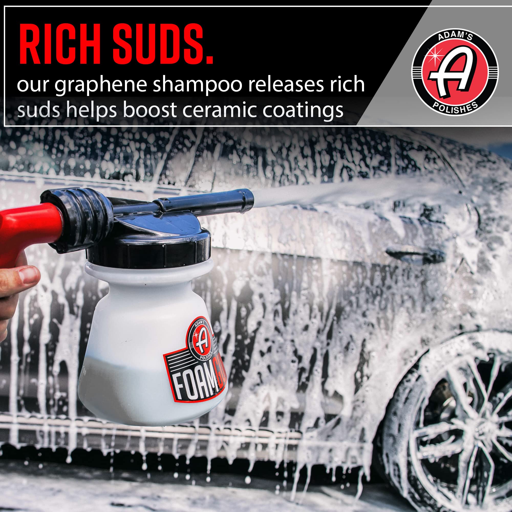 Adam's Polishes Standard Foam Gun & Graphene Shampoo Bundle - Car Wash Foaming Sprayer for Garden Hose | Mix with Car Soap & Water & No Pressure Washer Required | Premium Grade Auto Detailing Tool - Image 7