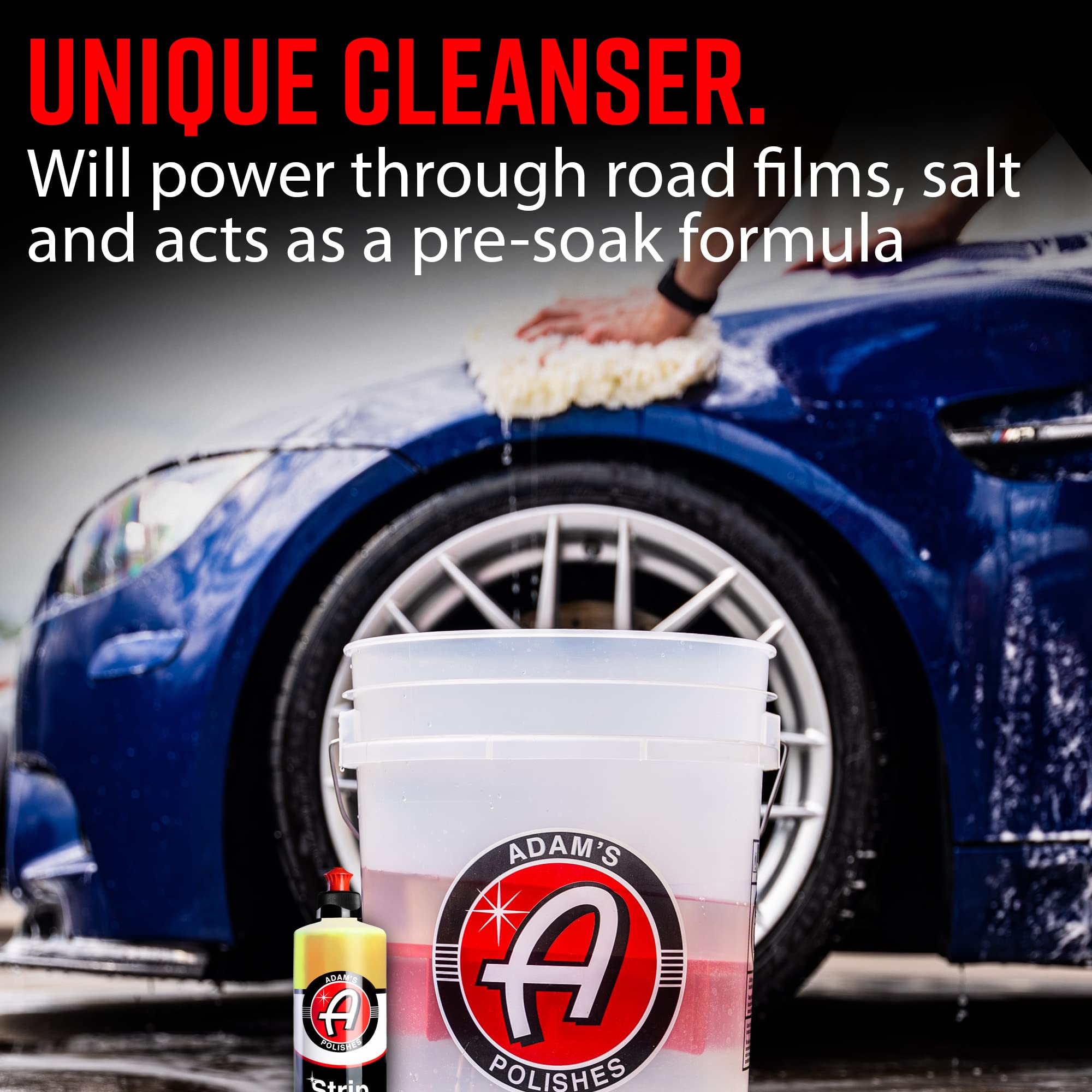 Adam's Polishes Strip Car Wash Soap (Gallon) - Sealant & Car Wax Remover Shampoo Salt Remover, Presoak, & Acidic Wash | Thick Suds For Use In Car Cleaning Kit, Foam Cannon, Foam Gun - Image 5