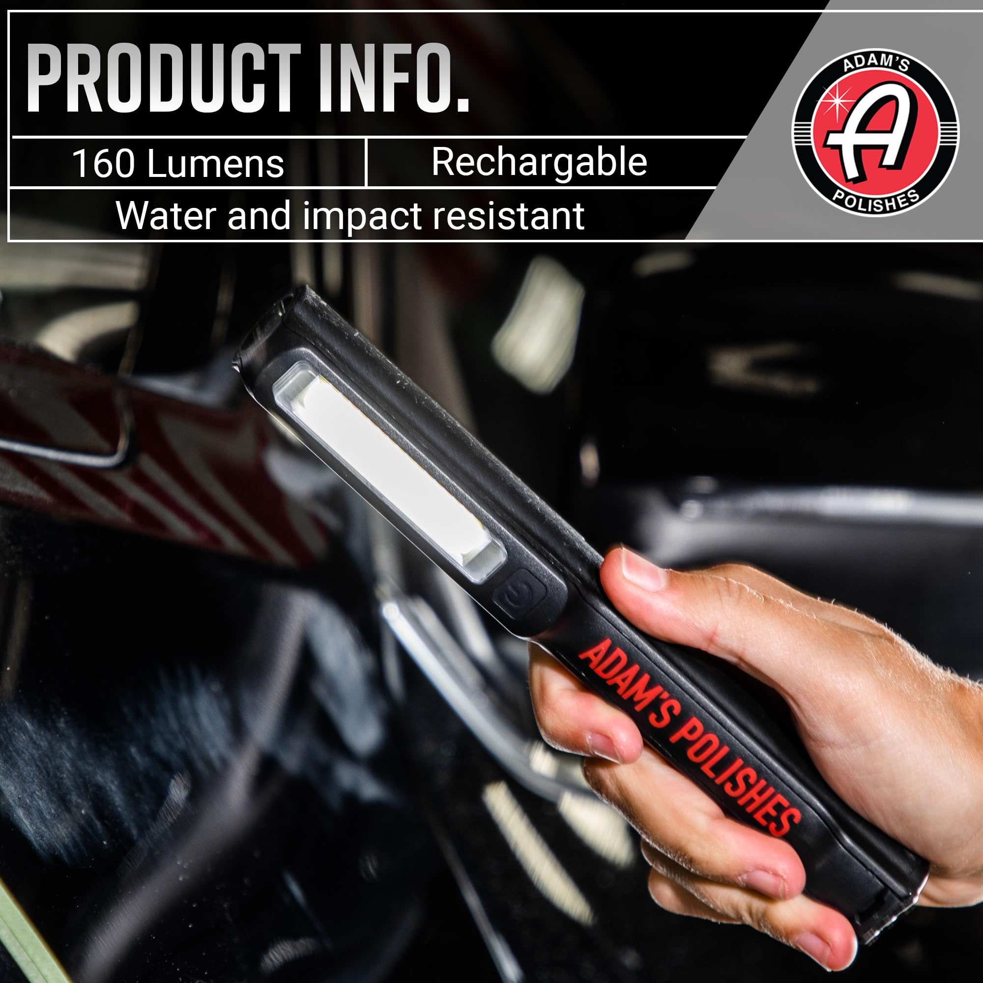 Adam's Polishes Swirl Finder Flashlight - Ultra Bright 170 Lumen Mini Light - Easily Spot Imperfections and Swirls in Your Paint When Polishing and Correcting Your Vehicles Finish - Image 3