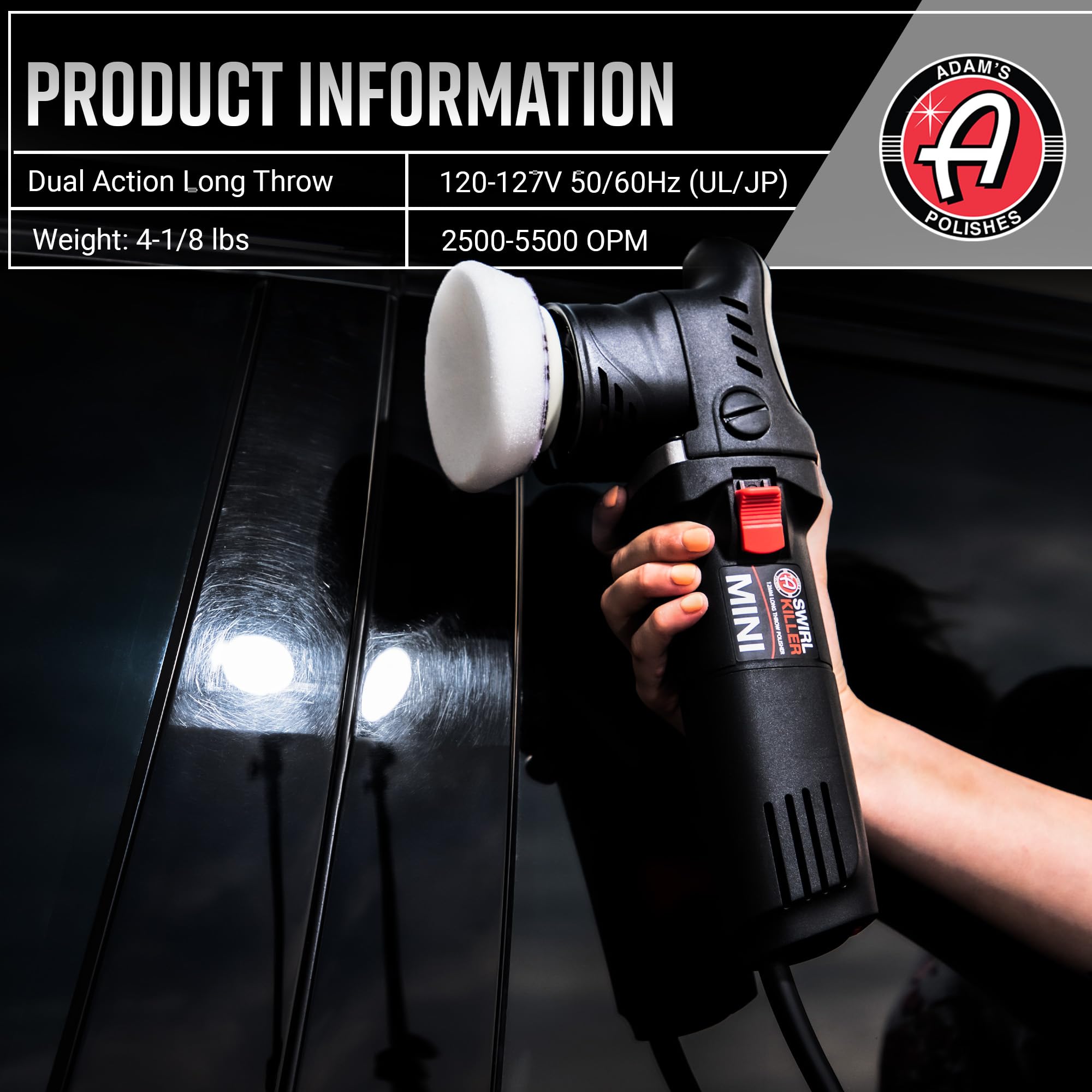 Adam's Polishes Swirl Killer 12mm Polisher Kit (16 Item) - Orbital Polishing Paint Correcting Buffer Tool - Car Scratch Remover - Use Post Car Wash Clay Bar & Pre Wax or Ceramic Coating - Image 4
