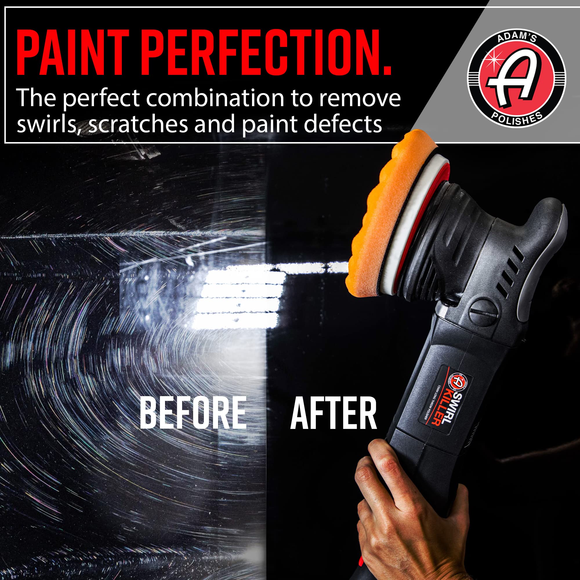 Adam's Polishes Swirl Killer 15mm Car Polisher - Buffer Polisher Dual Action Machine | Use W/Car Polish, Polishing Compound, or Car Scratch Remover | Detailing Car Wash Clay Bar Ceramic Coating - Image 7