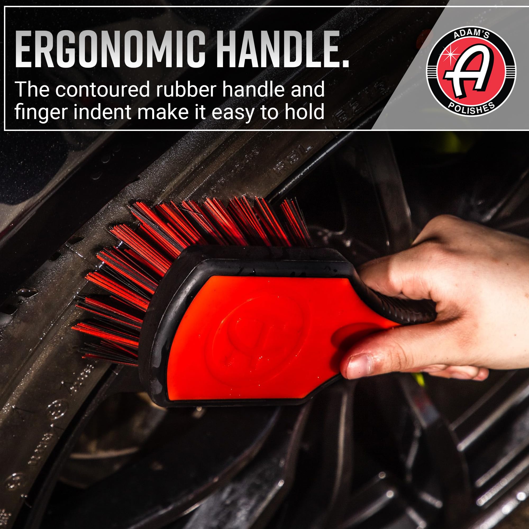 Adam's Polishes Tire Brush Premium Tire Brush for Car Detailing & Rubber Tire Car Cleaning| Use W/Tire Cleaner or All Purpose Cleaner & Before Tire Shine or Wheel Cleaner - Image 5