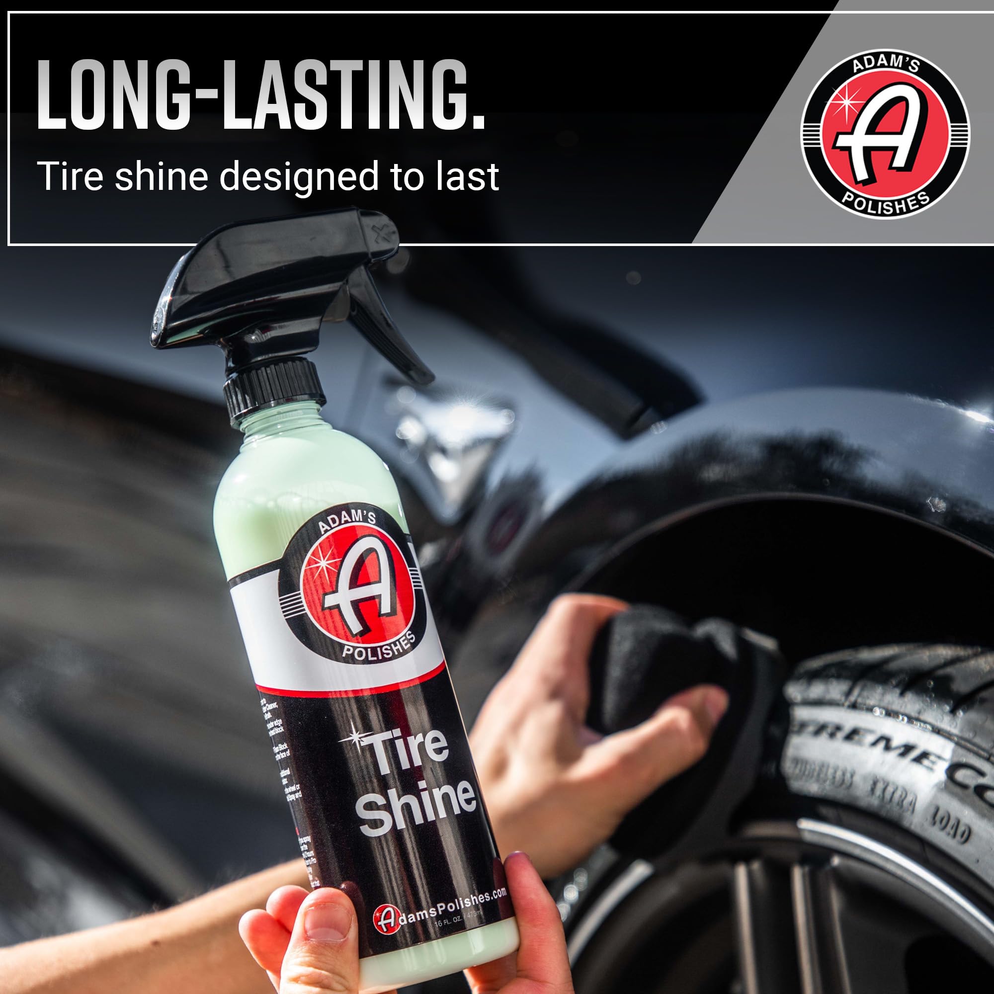 Adam's Polishes Tire Shine Gallon - Spray Tire Dressing W/ SiO2 for Non Greasy Car Detailing |Use W/Tire Applicator After Tire Cleaner & Wheel Cleaner,Gives A Ceramic Coating Wax - Image 3