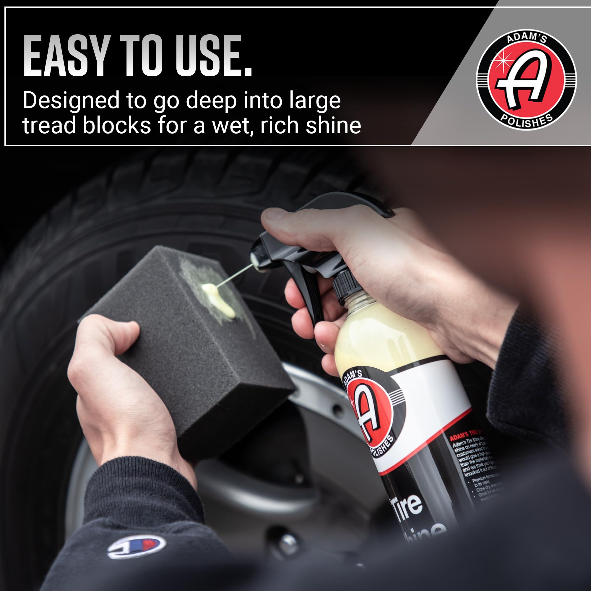 Adam's Polishes Tire Shine Gallon - Spray Tire Dressing W/ SiO2 for Non Greasy Car Detailing |Use W/Tire Applicator After Tire Cleaner & Wheel Cleaner,Gives A Ceramic Coating Wax - Image 6